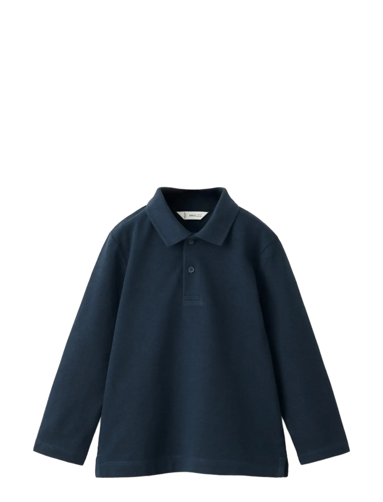 Mango Long Sleeves Cotton Polo, 3-4, Navy, Polo Skjorter > Langærmede Polo Shirts, Børn