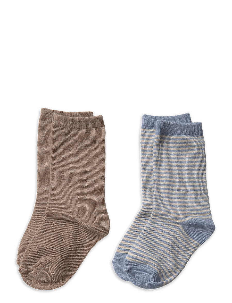 Mango - 2 pack ribbed socks - strømper - lt-pastel blue - 0