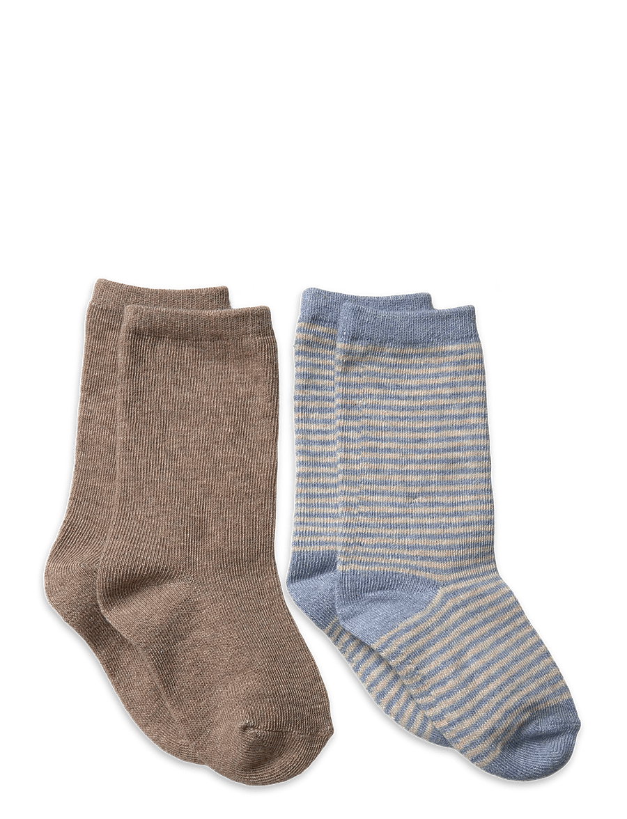 Mango - 2 pack ribbed socks - strømper - lt-pastel blue - 1