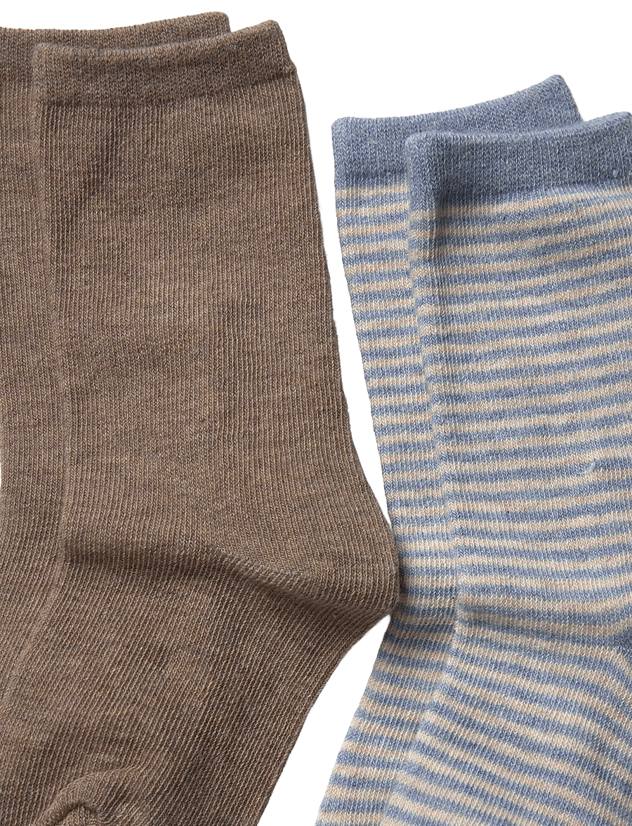 Mango - 2 pack ribbed socks - strømper - lt-pastel blue - 2