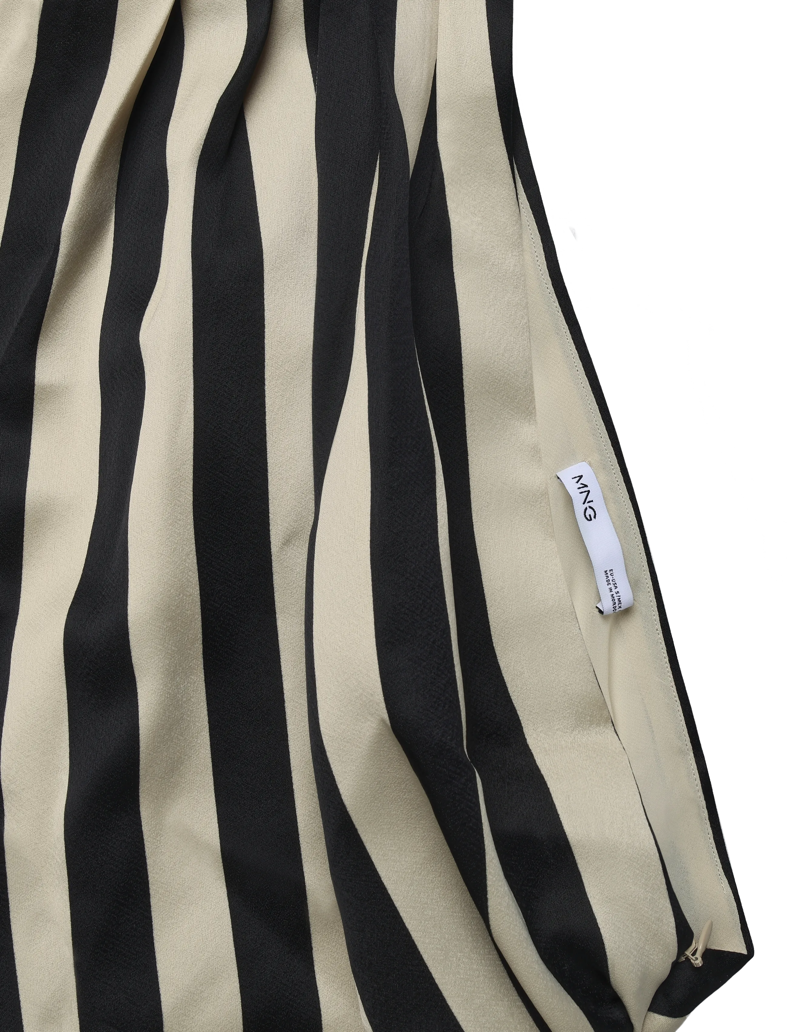 Mango - Striped asymmetrical top - linnen - light beige - 2