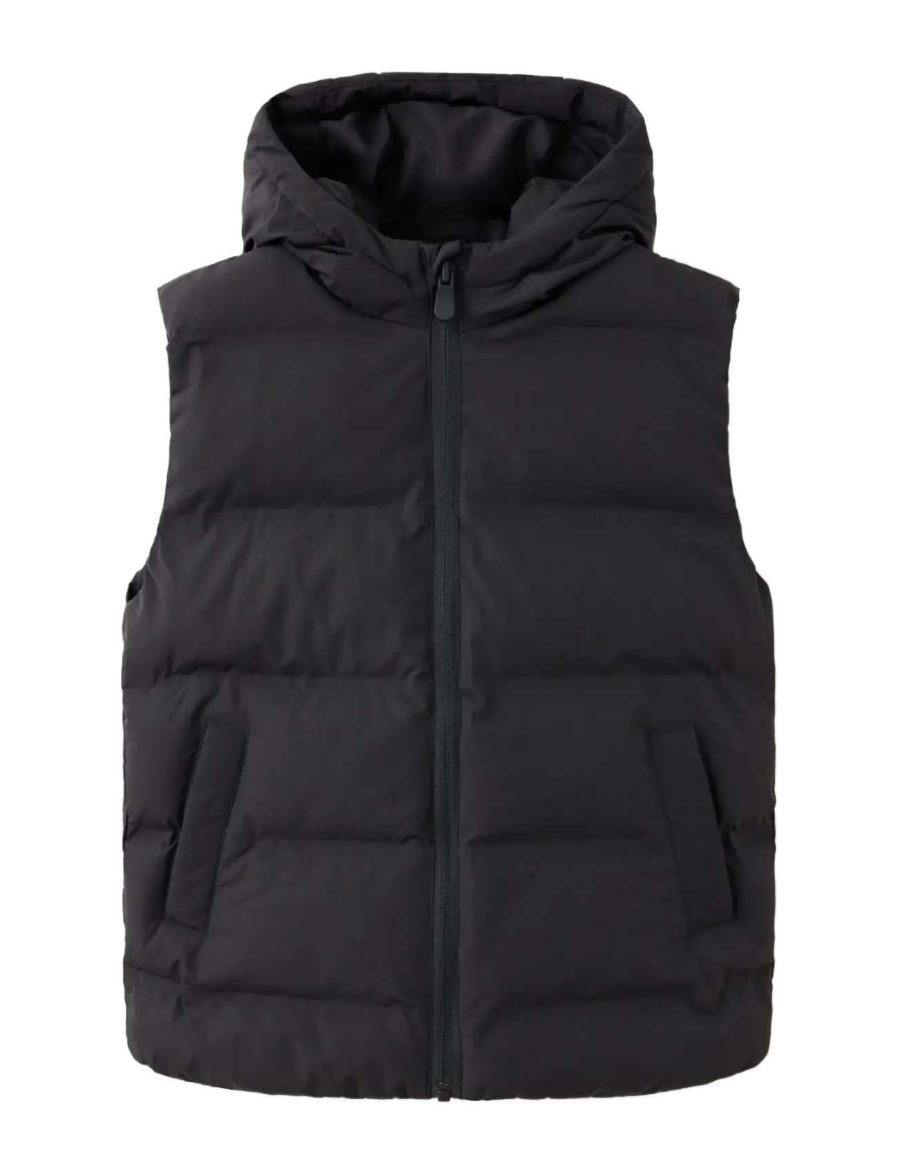 Mango Quilted Gilet With Hood, 5-6, Oberbekleidung, Schwarz - Outdoor Westen, Kinder