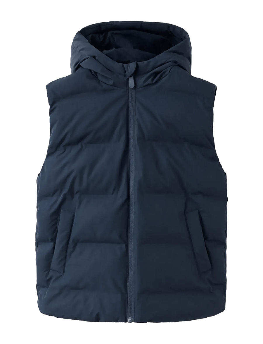 Mango - Quilted gilet with hood - shoppa efter ålder - navy - 0