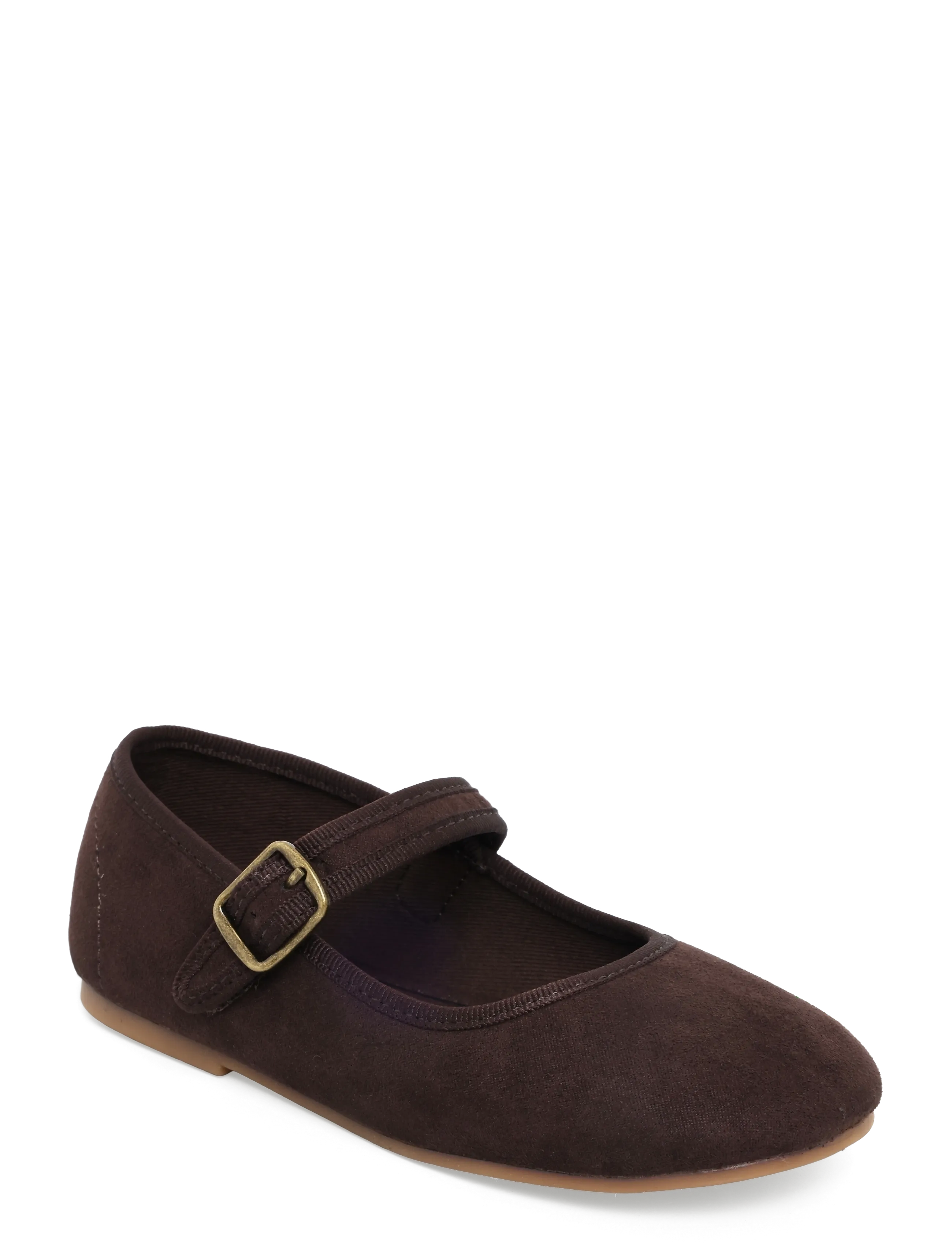 Mango Suede-effect ballerina with buckle - Ballerinaer & Slip ons - DARK BROWN / brown