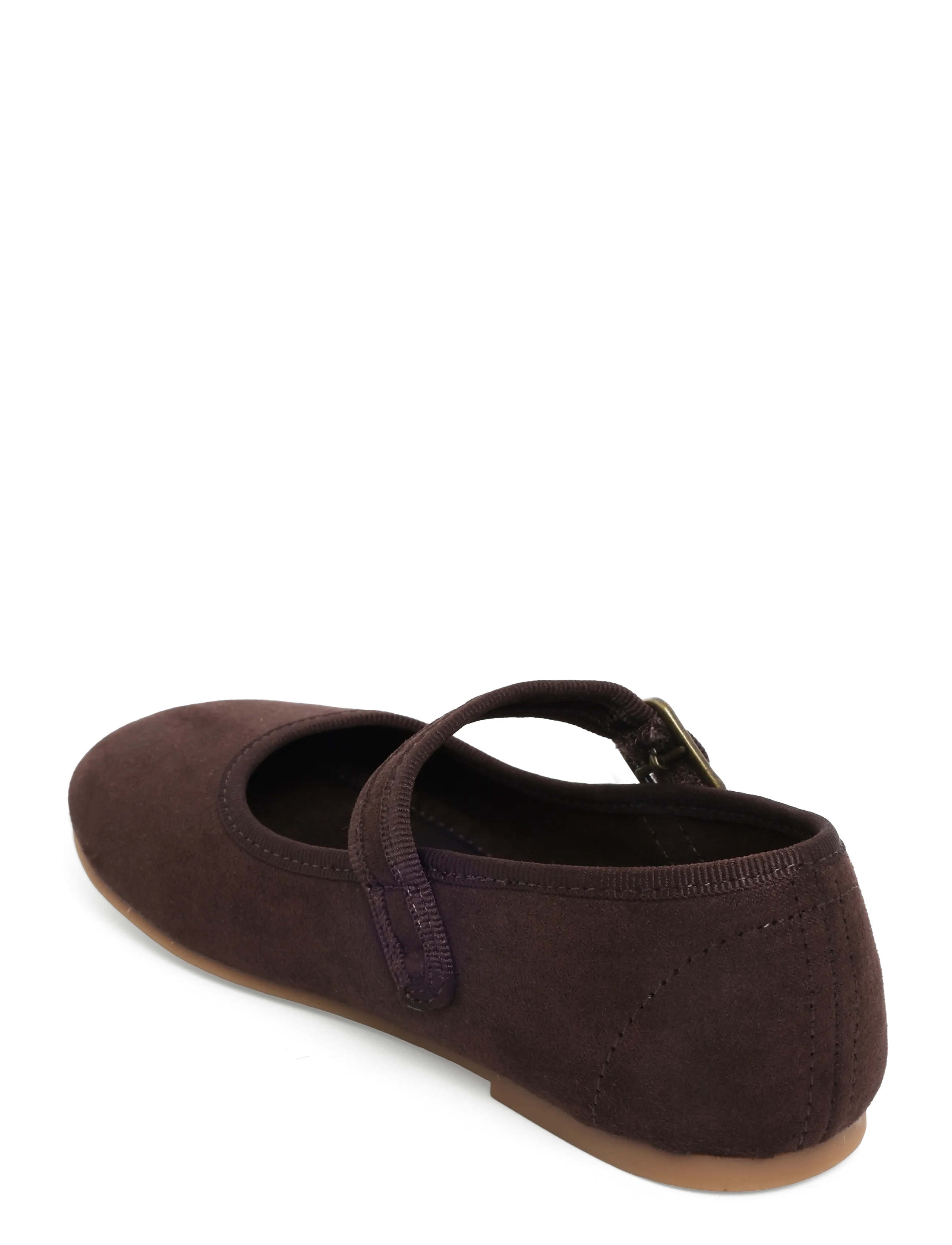 Mango - Suede-effect ballerina with buckle - ballerinaskor & slip-ons - dark brown - 1
