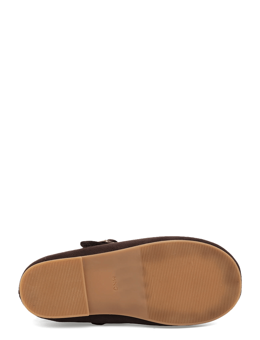 Mango - Suede-effect ballerina with buckle - ballerinaskor & slip-ons - dark brown - 4