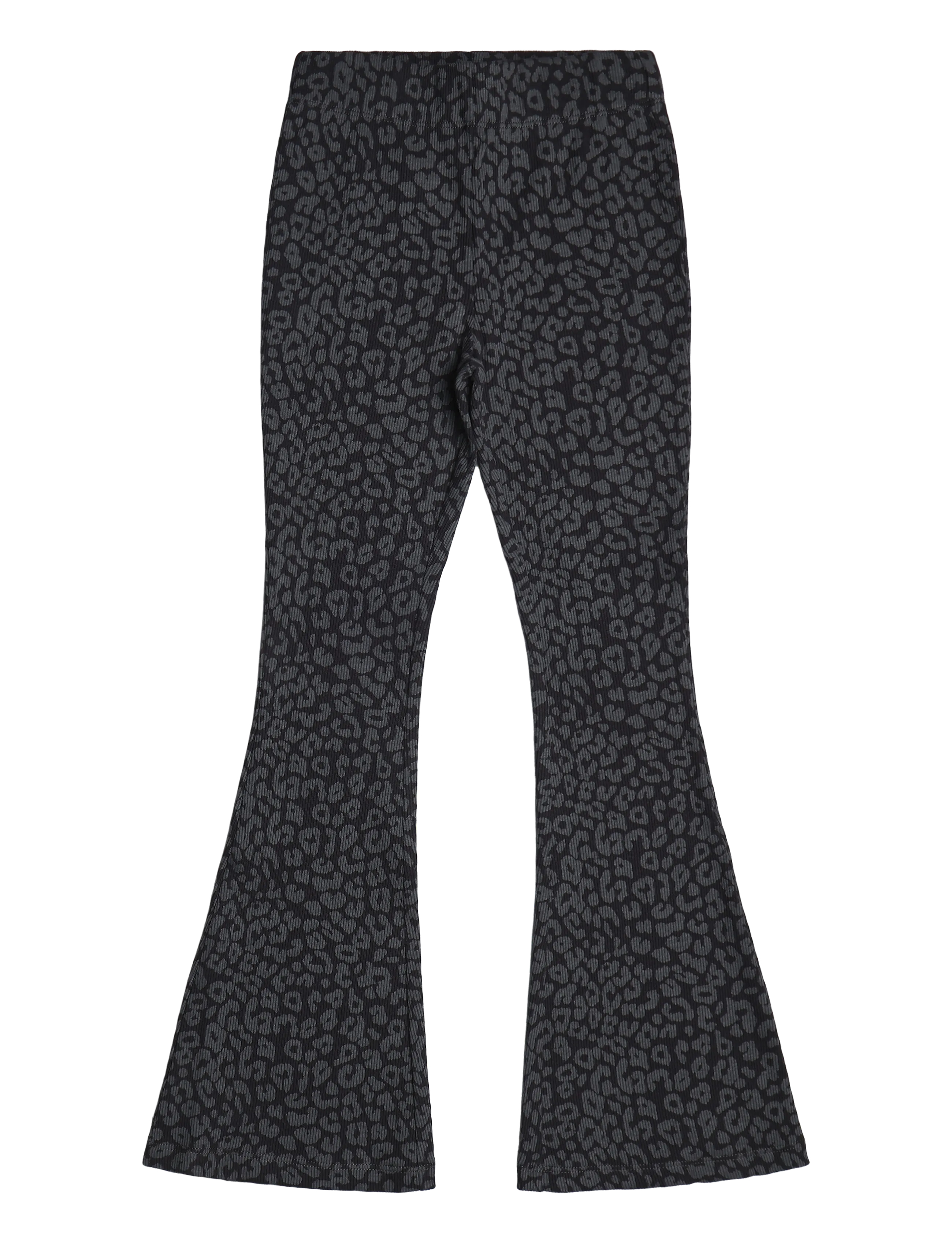 Mango Flared animal print leggings - Leggings - CHARCOAL / grey