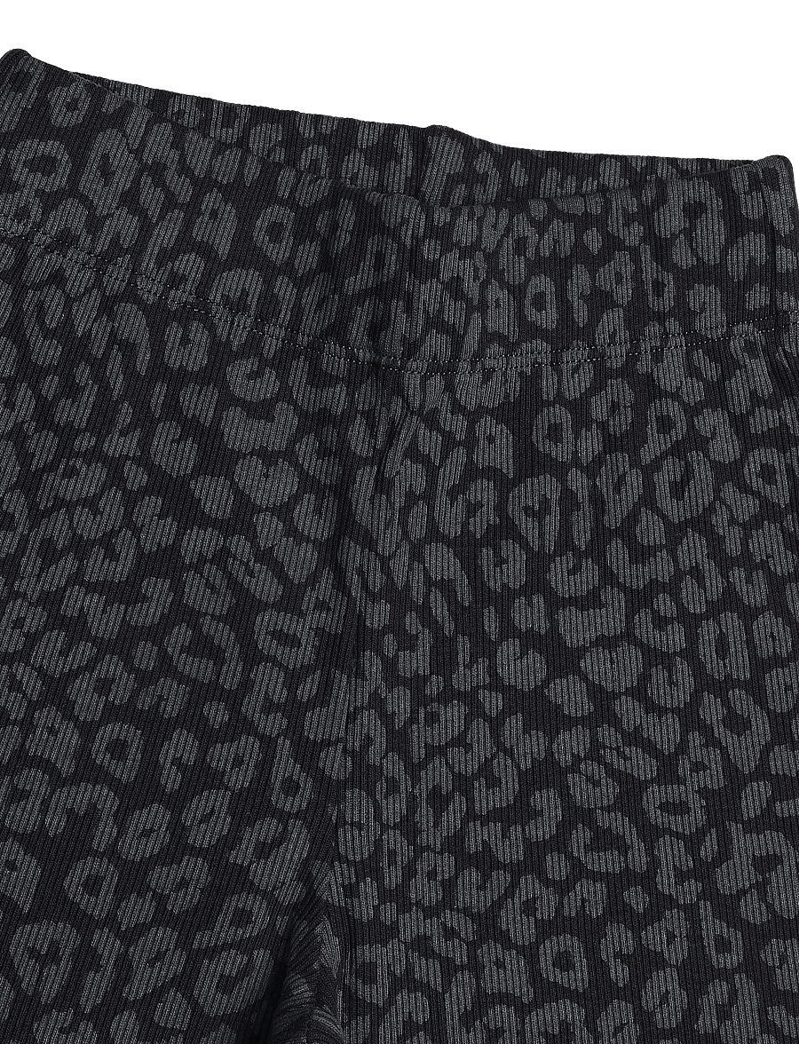 Mango - Flared animal print leggings - leggings - charcoal - 2