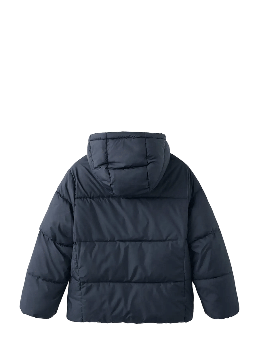 Mango - Hood puffer coat - quiltede jakker - navy - 1