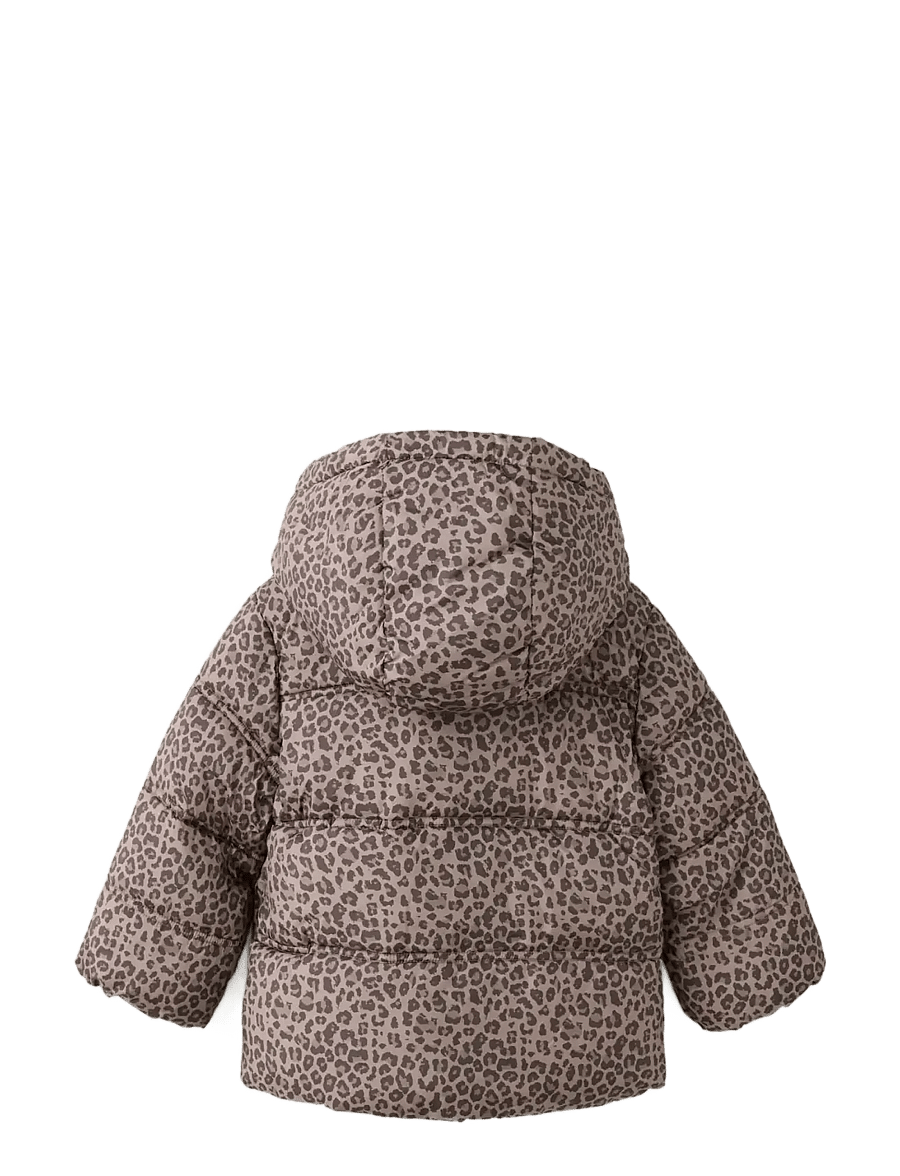 Mango - Leopard print padded anorak - anoraker - brown - 1