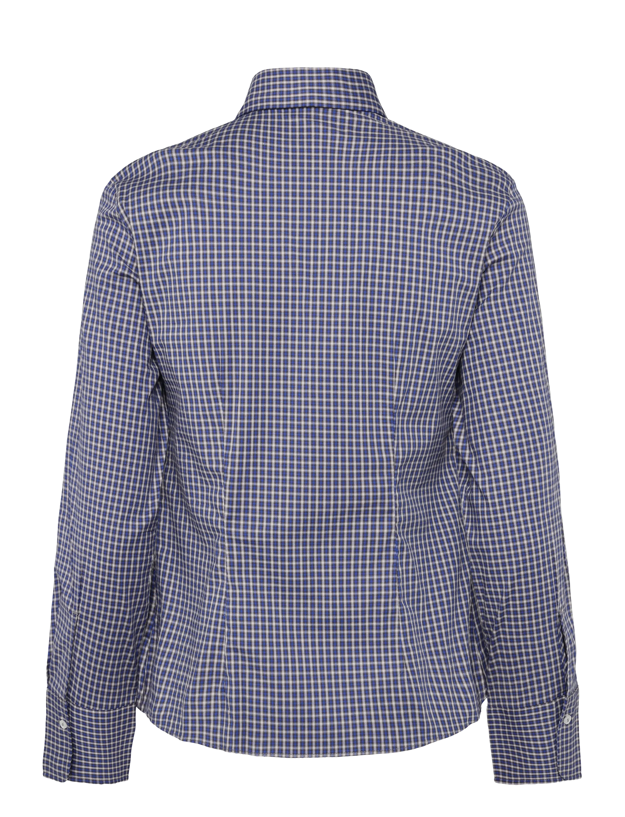 Mango - Fitted checked shirt - langærmede skjorter - navy - 1
