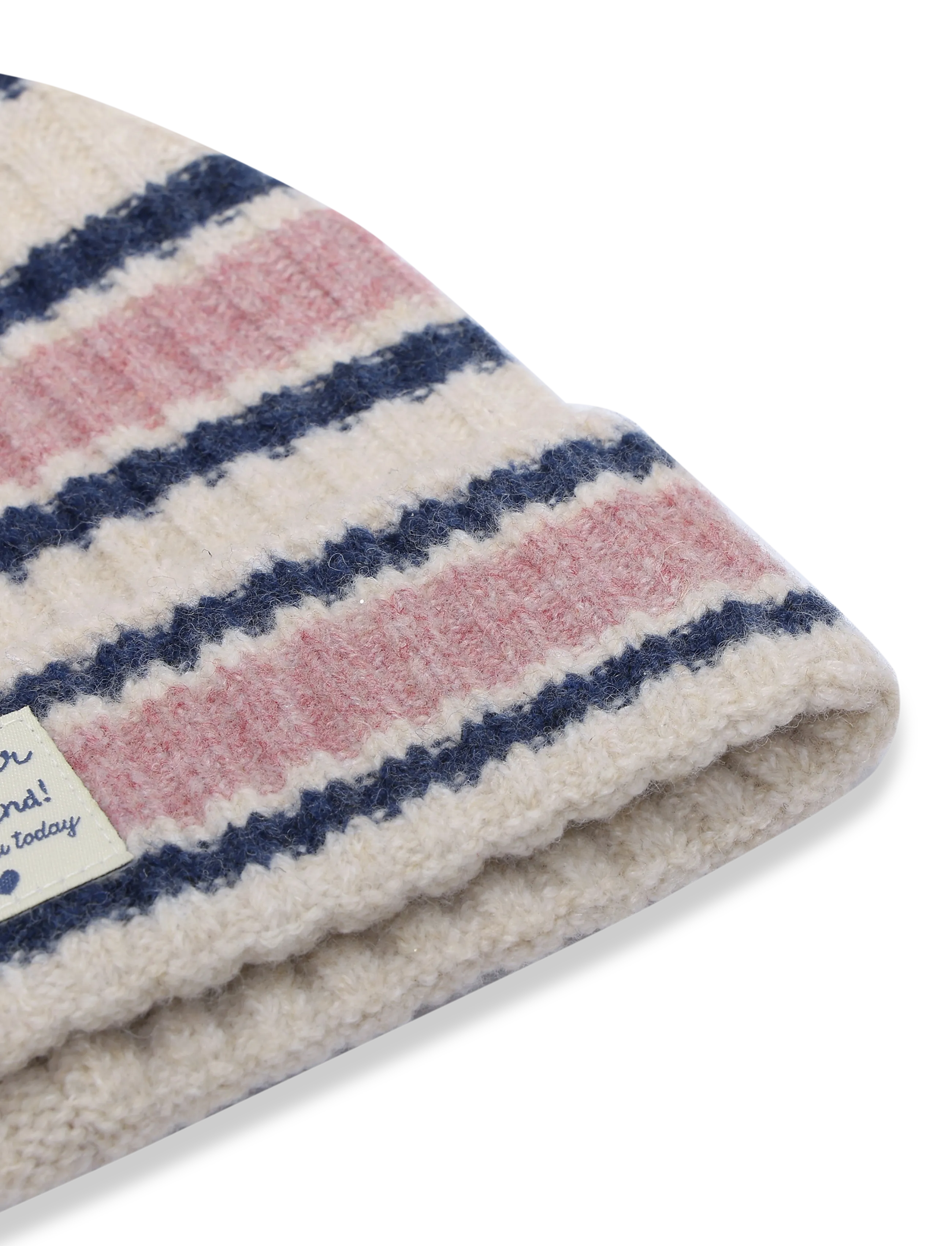 Mango - Striped knit hat - babyhuer - lt-pastel pink - 2