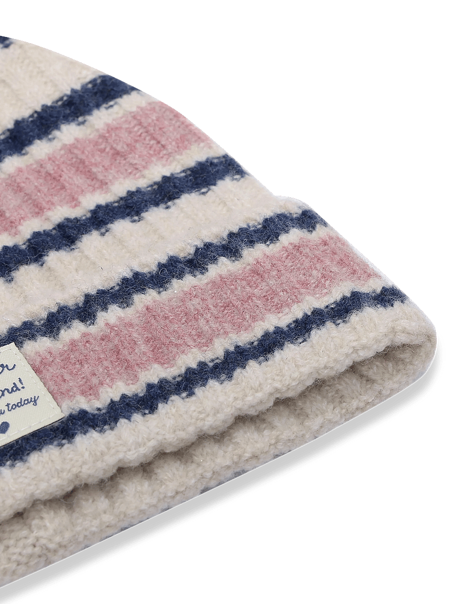 Mango - Striped knit hat - babyhuer - lt-pastel pink - 2