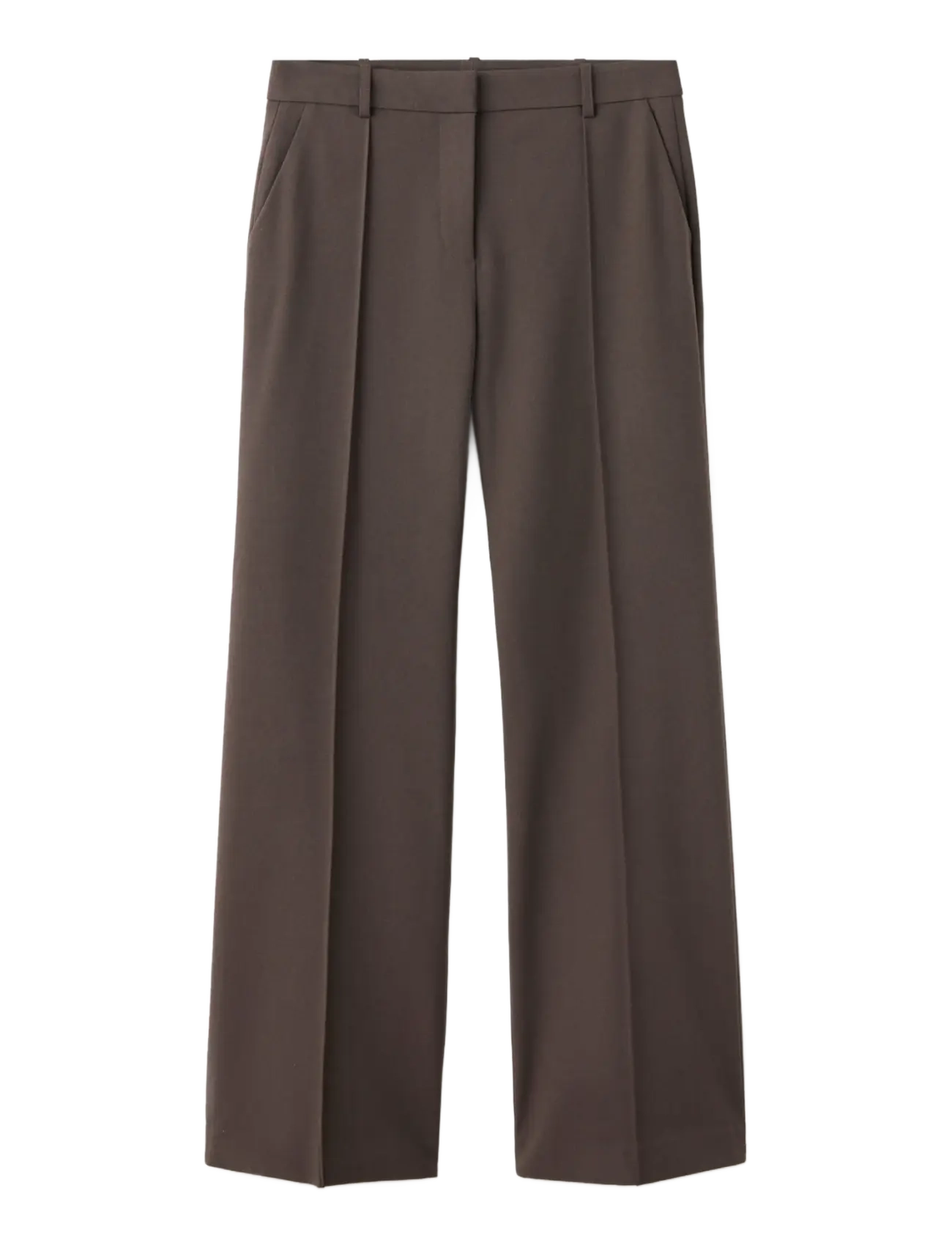 Mango Flared trousers with seams - Flare bukser - MEDIUM BROWN / brown