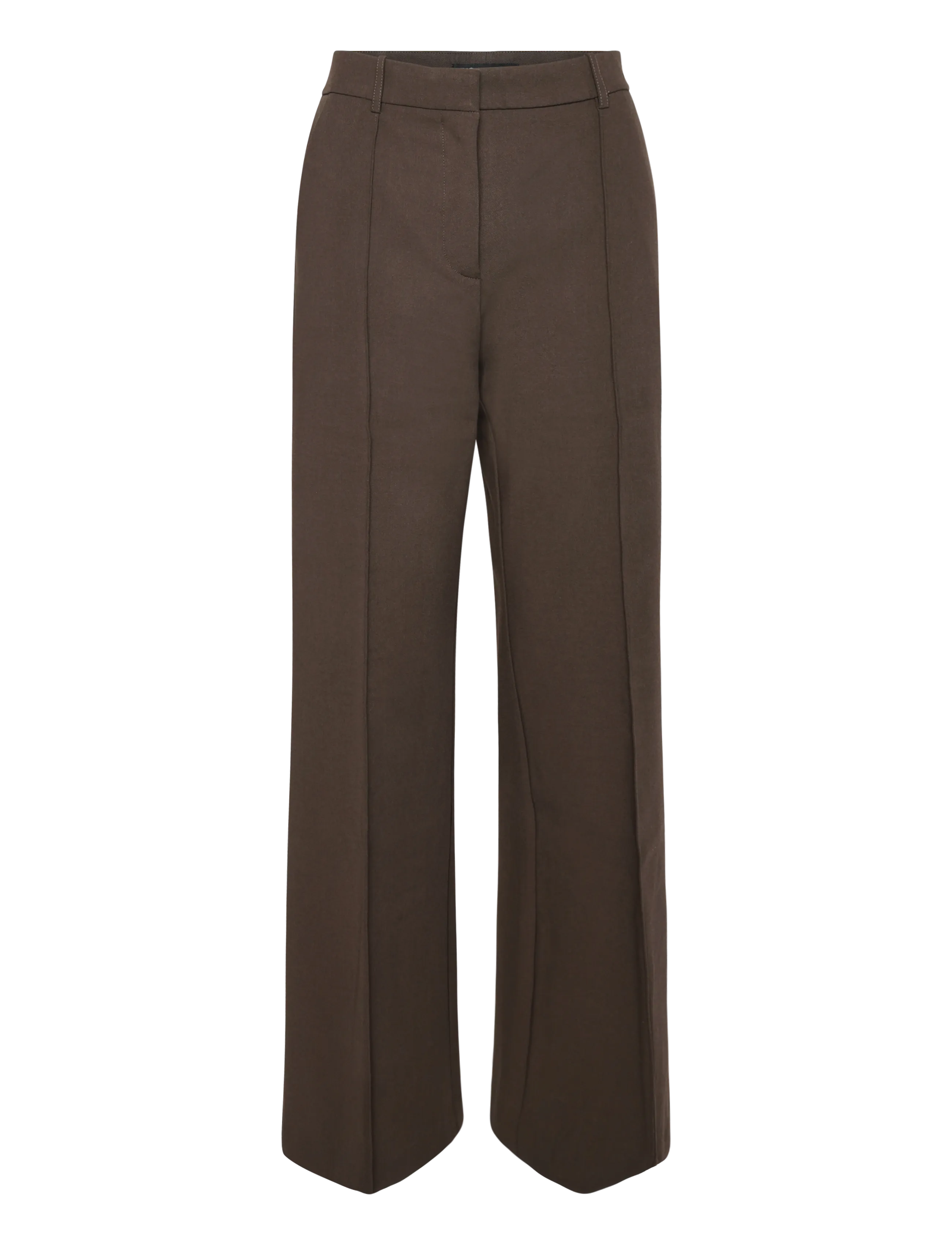 Mango Flared trousers with seams - Bukser - MEDIUM BROWN / brown