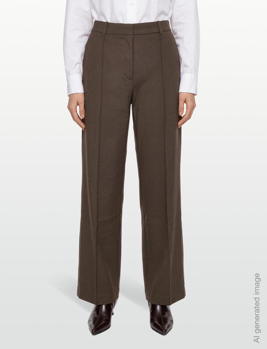 Mango - Flared trousers with seams - flare bukser - medium brown - 3