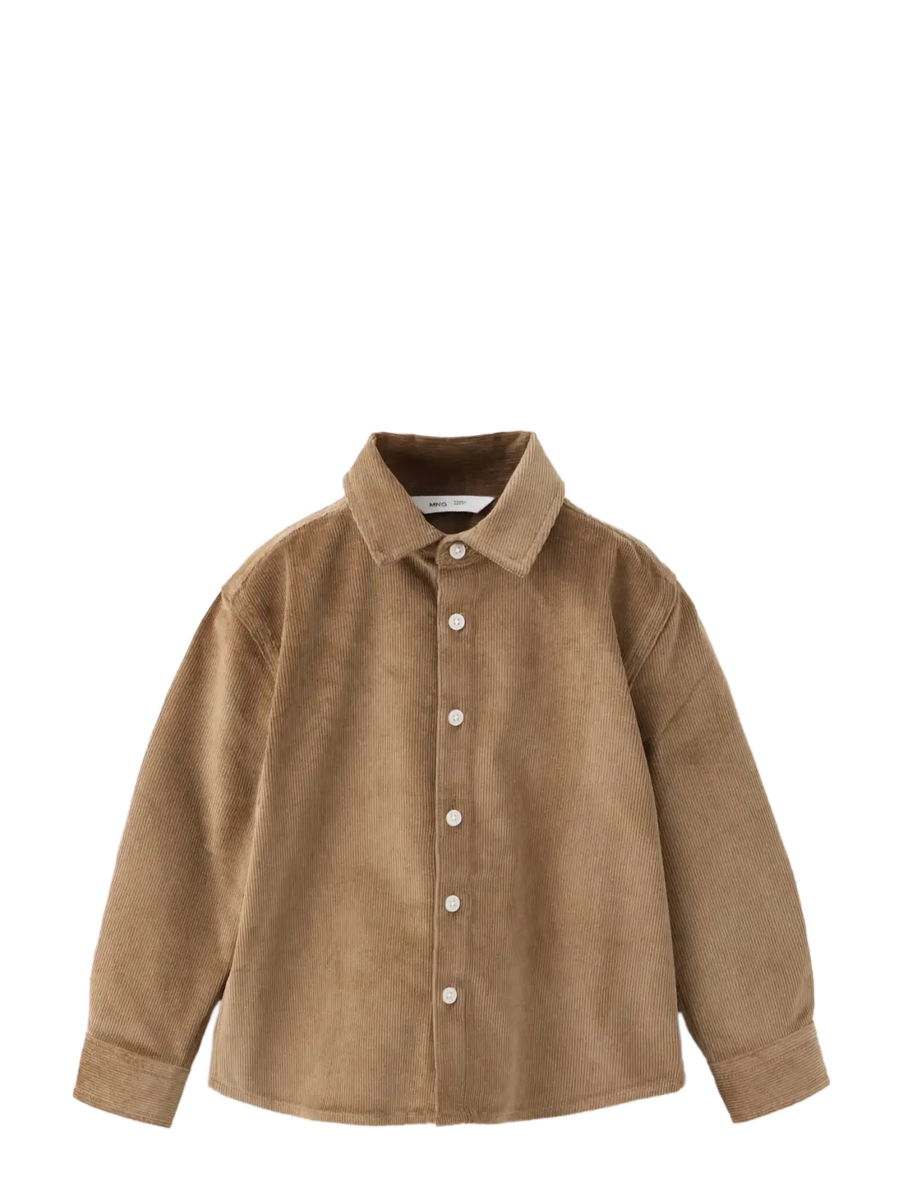 Mango Corduroy cotton shirt - Skjorter - MEDIUM BROWN / brown