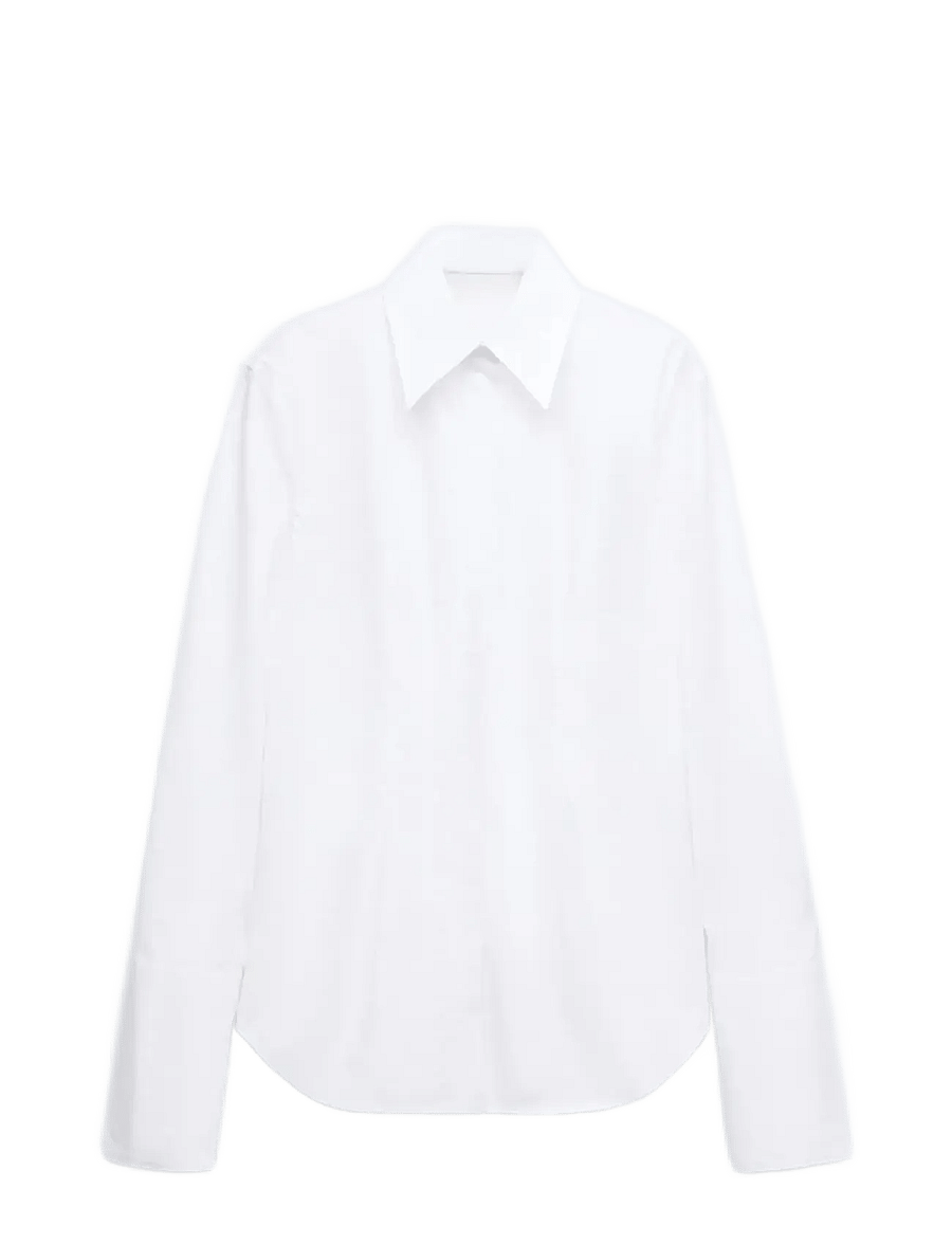 Mango - Fitted cotton shirt - white - 1