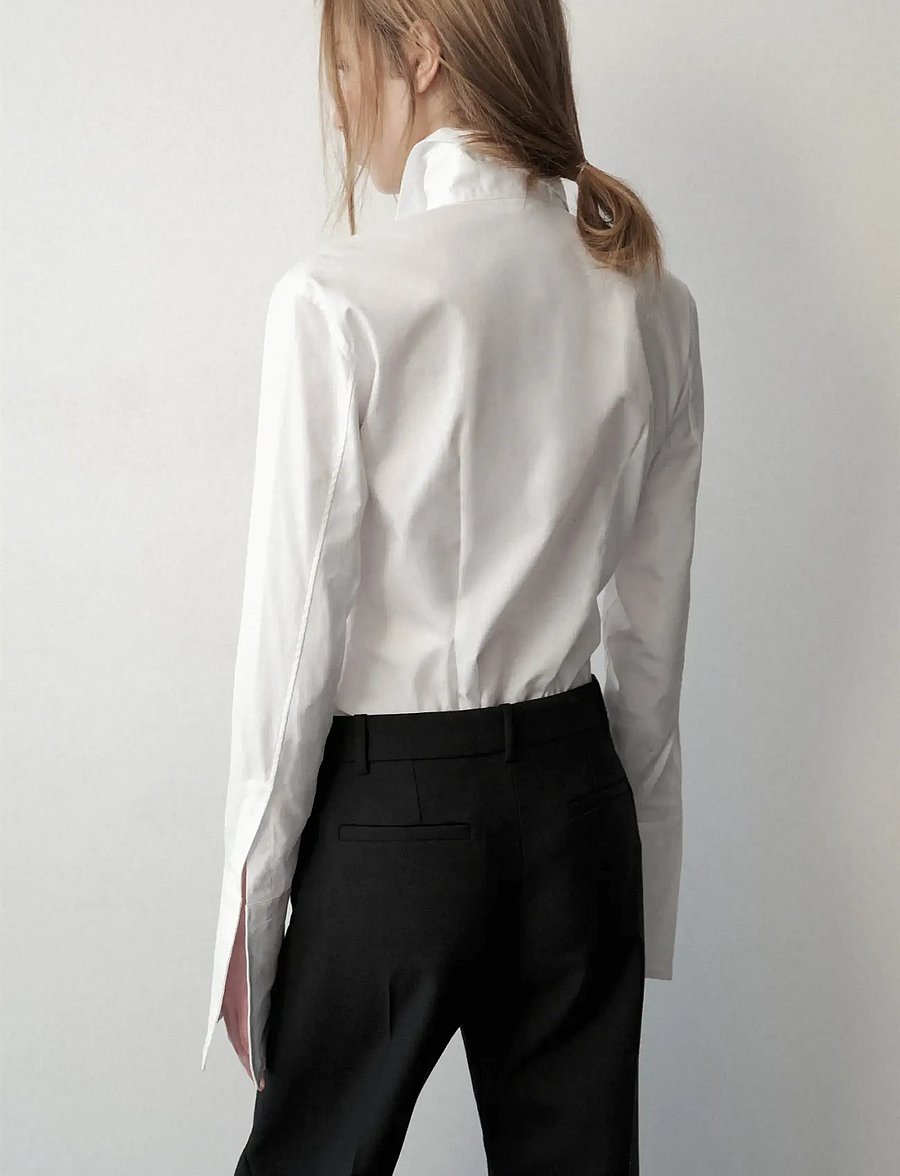 Mango - Fitted cotton shirt - white - 2