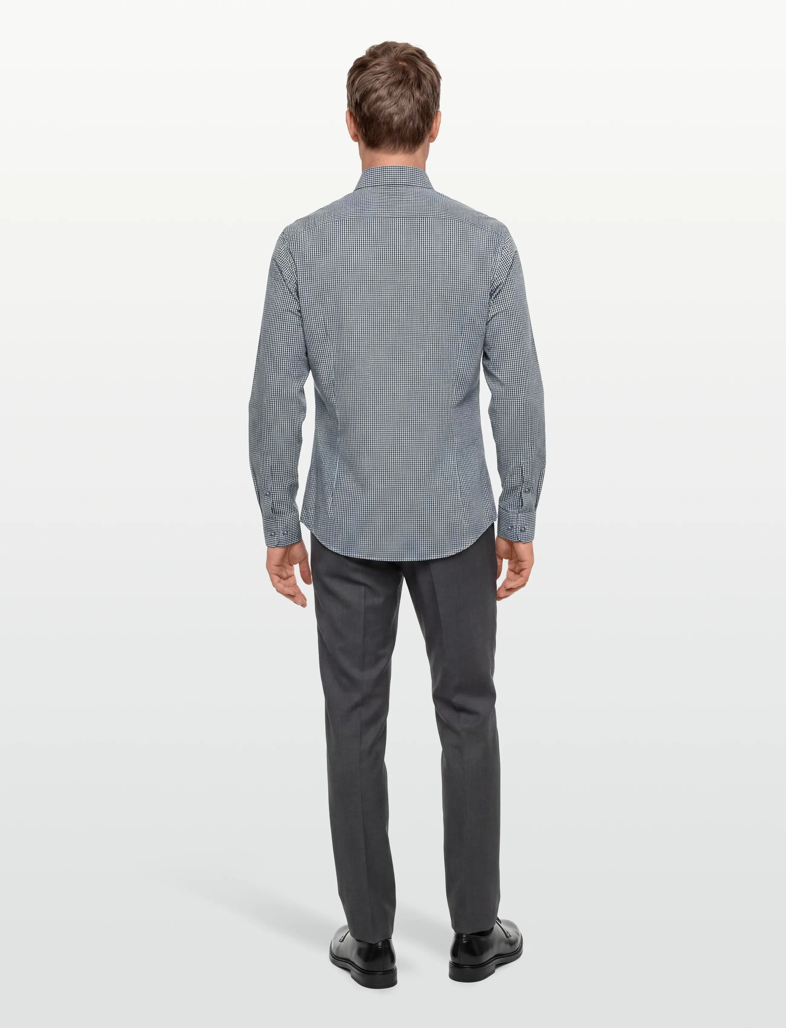 Mango - Slim fit striped cotton shirt - casual skjorter - dark blue - 4