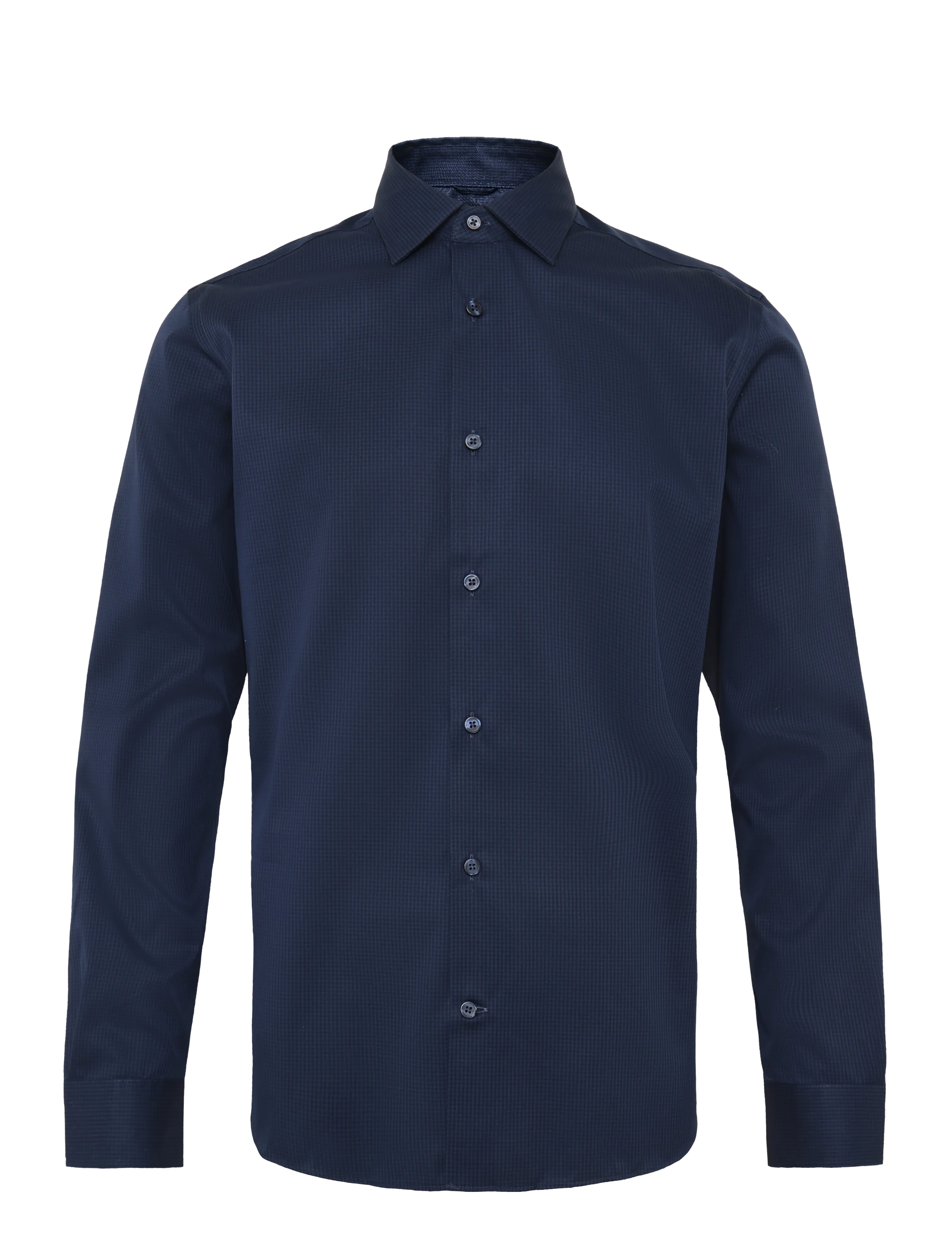 Mango - Slim fit striped cotton shirt - casual skjorter - medium blue - 1
