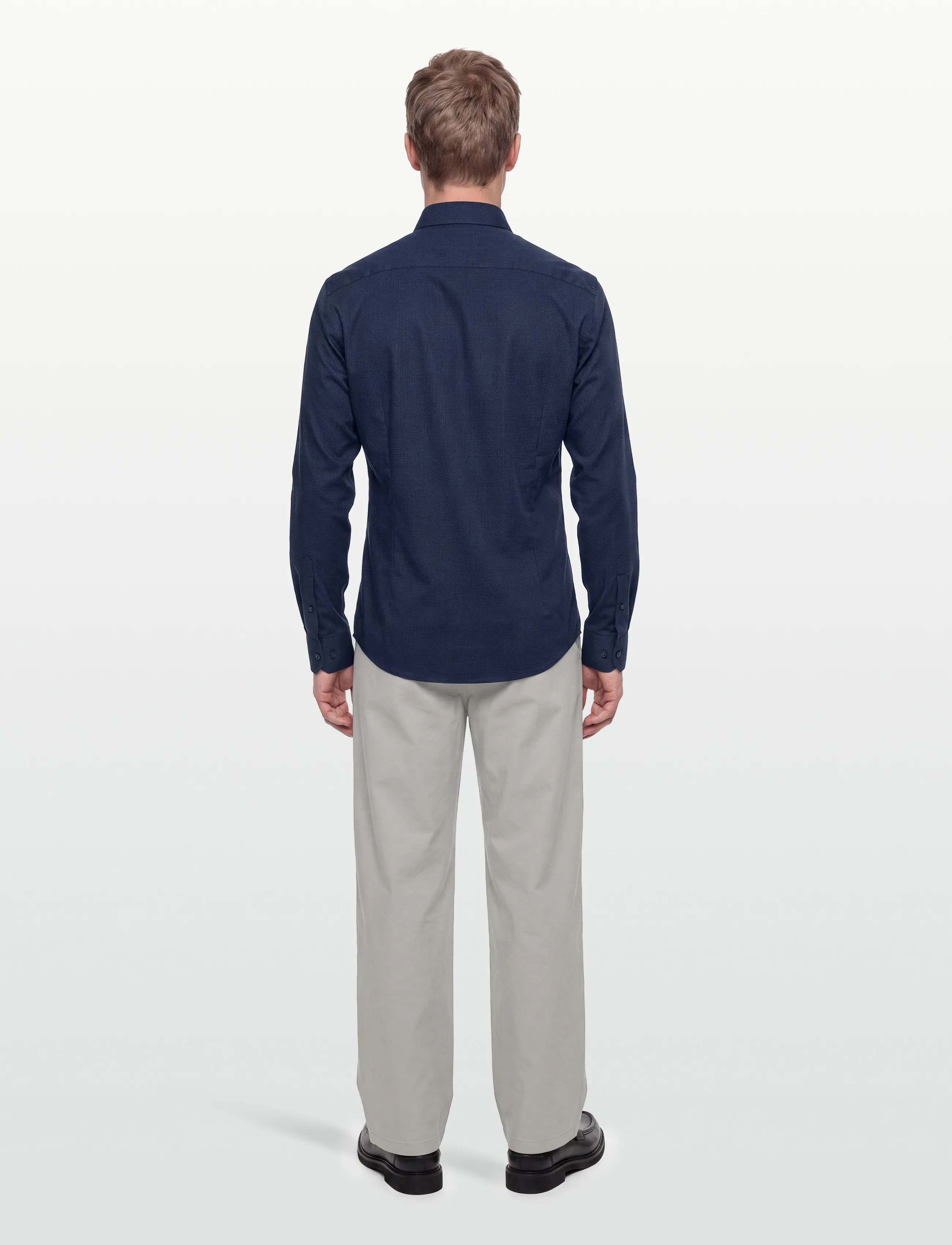 Mango - Slim fit striped cotton shirt - casual skjorter - medium blue - 4