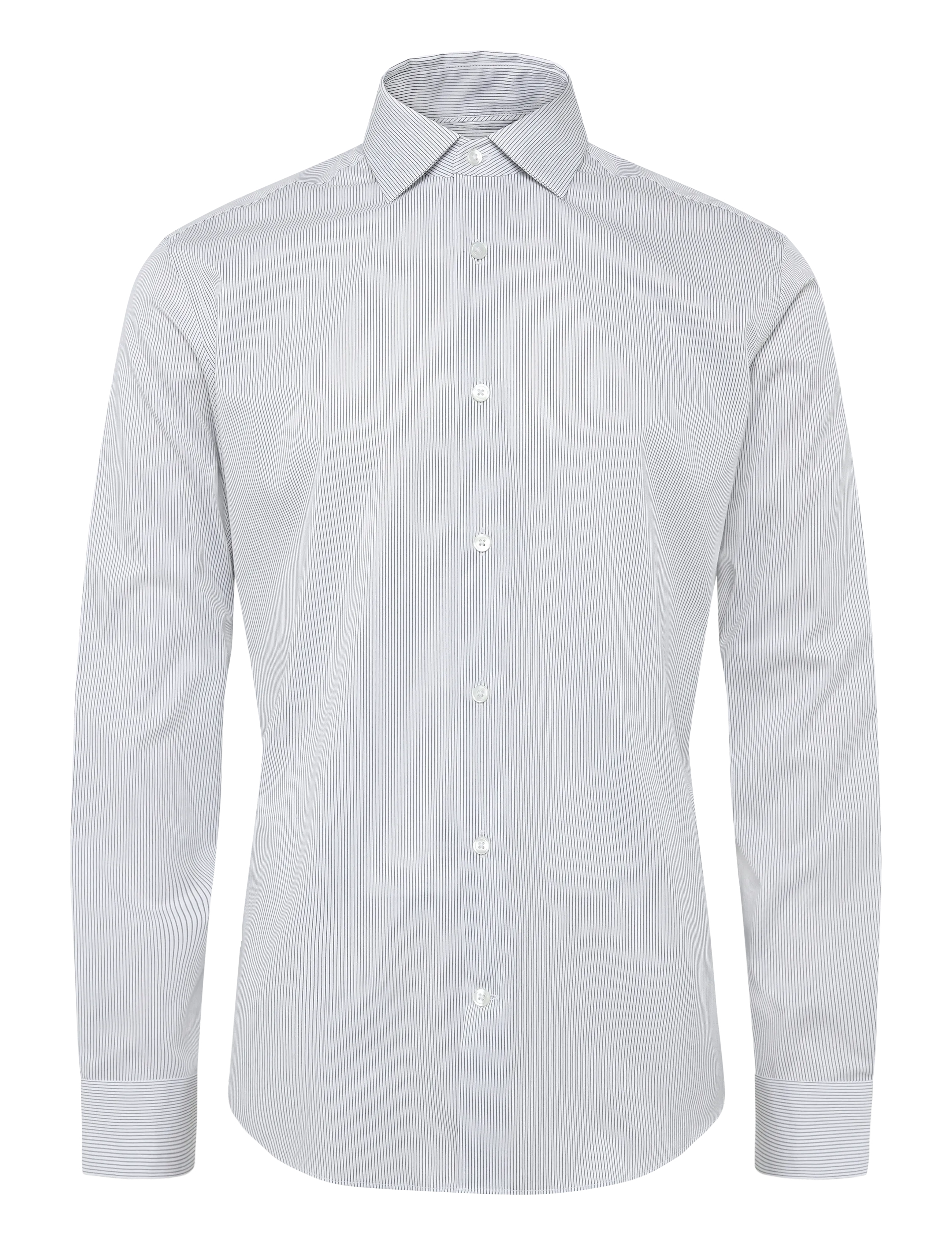 Mango Slim Fit Striped Cotton Shirt, S, Shirts, Weiß - Casual Männerswear