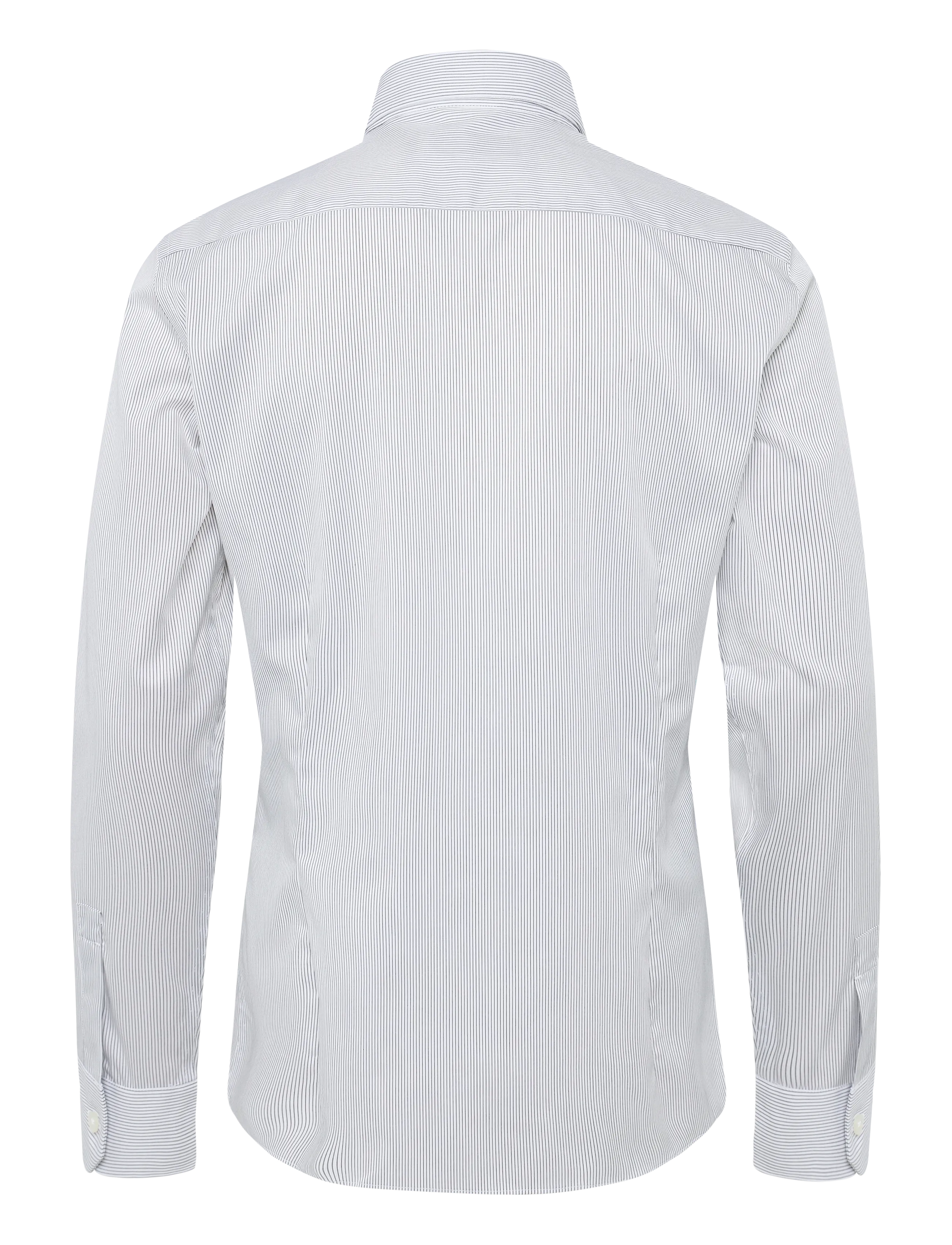 Mango - Slim fit striped cotton shirt - casual skjorter - white - 1