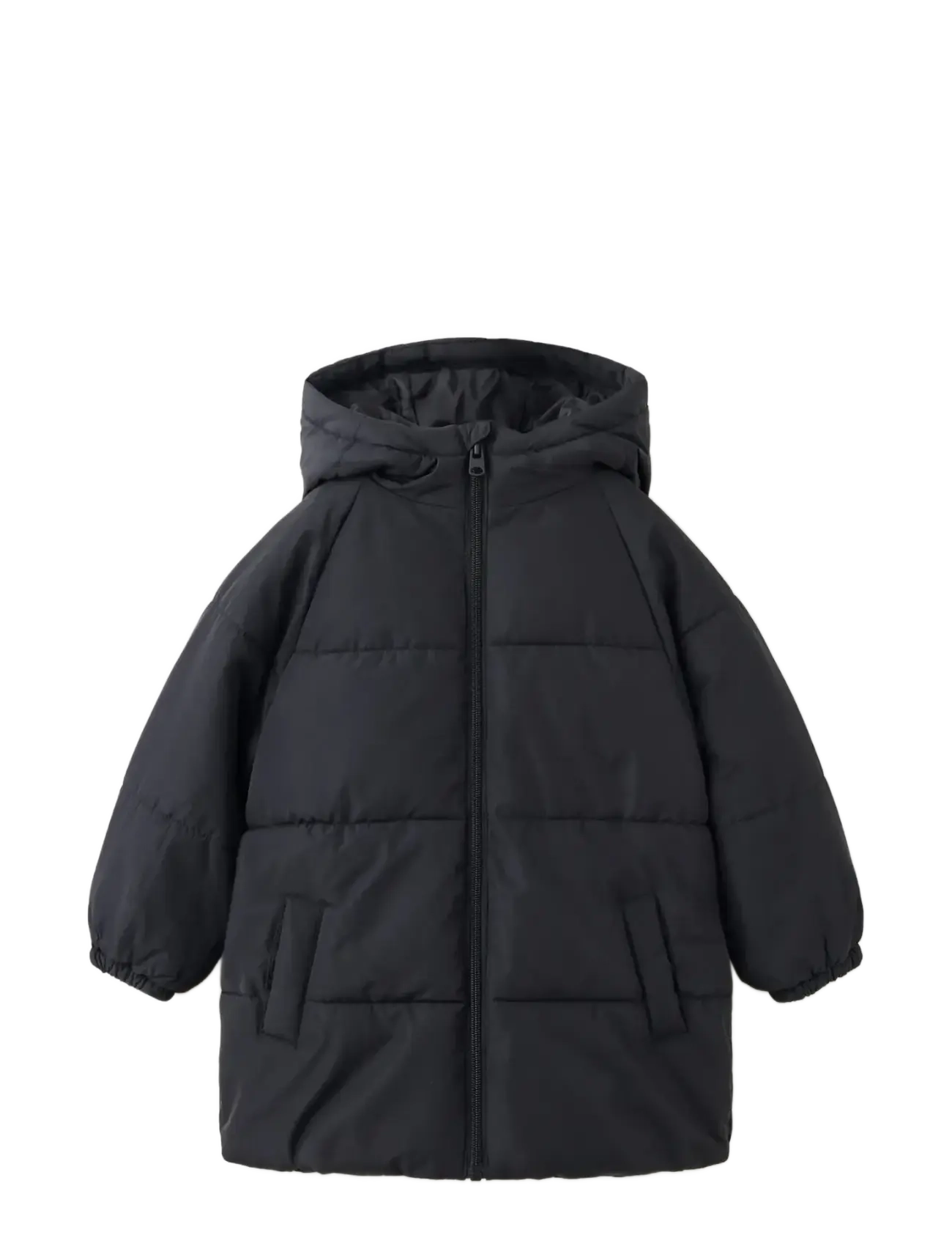 Mango Quilted long coat - Quiltede jakker - BLACK / black