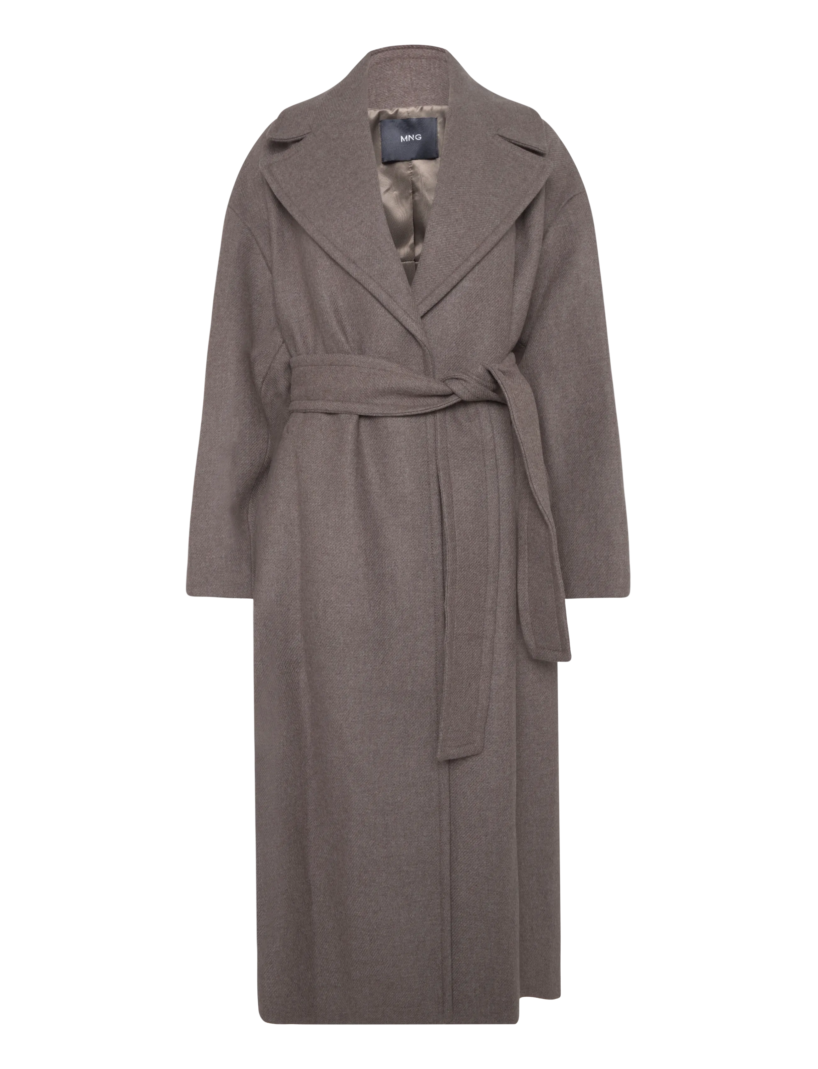 Mango Manteco wool coat with belt - Streetstyle - MEDIUM BROWN / brown
