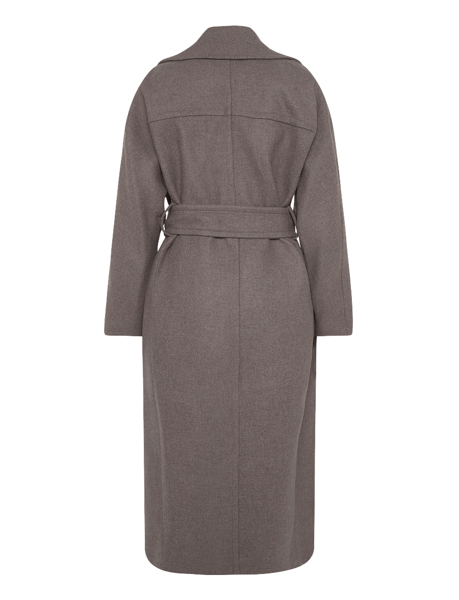 Mango - Manteco wool coat with belt - vinterjakker - medium brown - 1