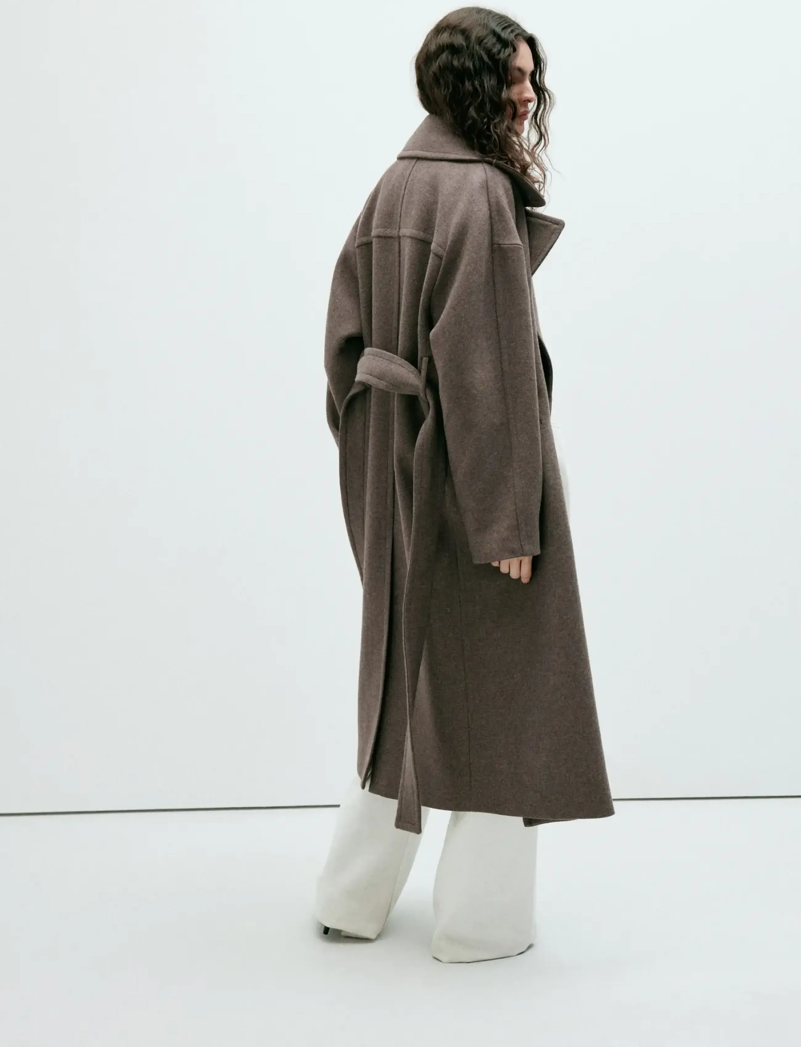 Mango - Manteco wool coat with belt - vinterjackor - medium brown - 3