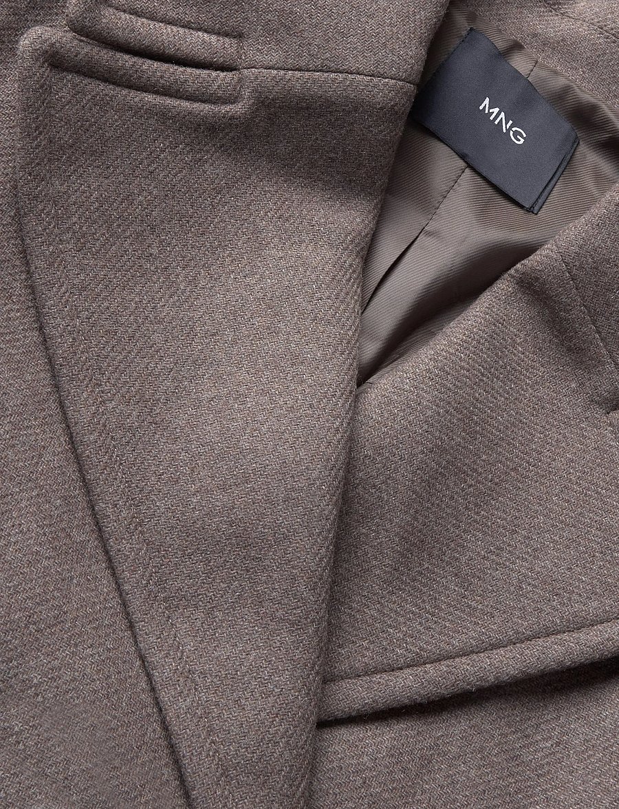 Mango - Manteco wool coat with belt - vinterjakker - medium brown - 2
