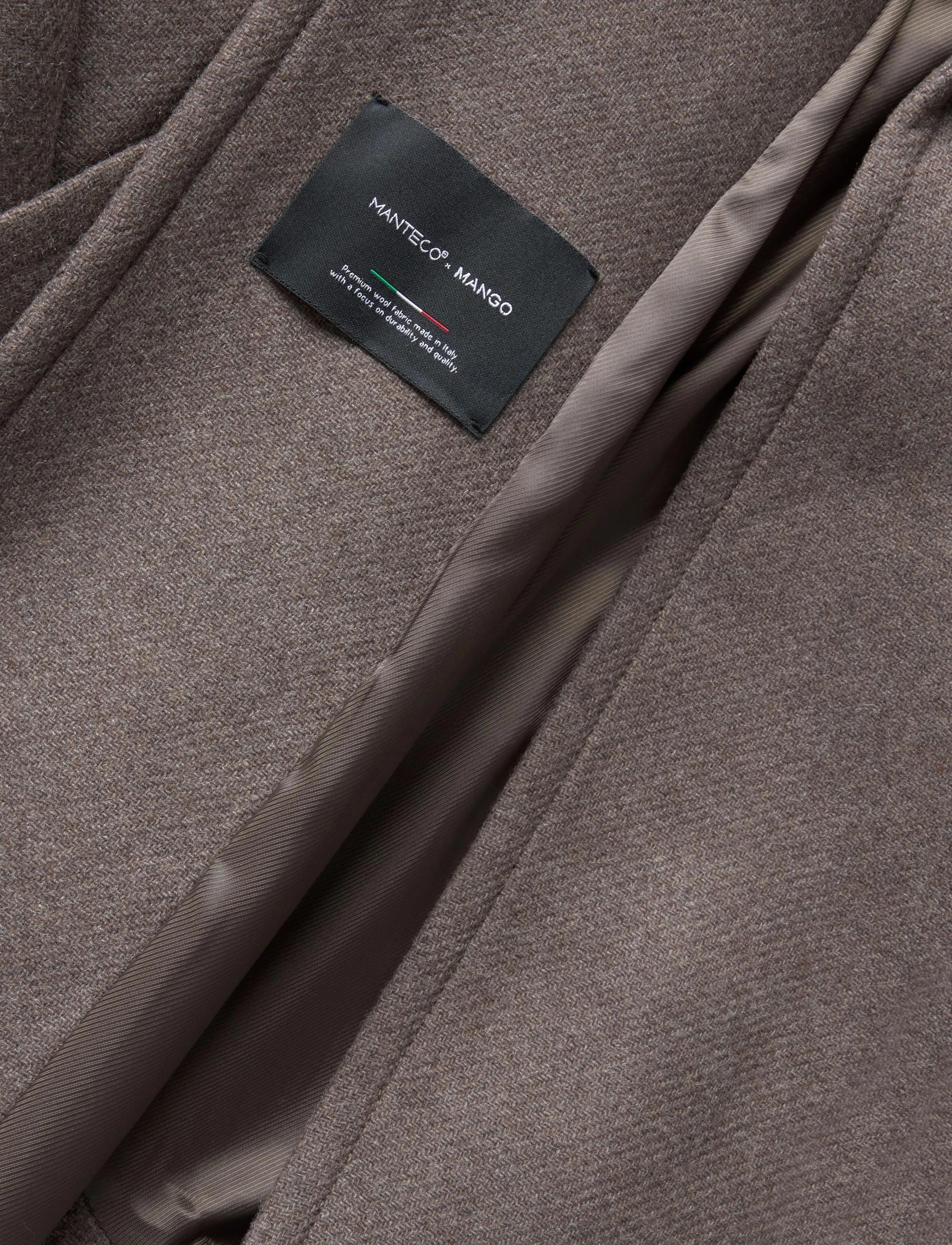 Mango - Manteco wool coat with belt - medium brown - 4