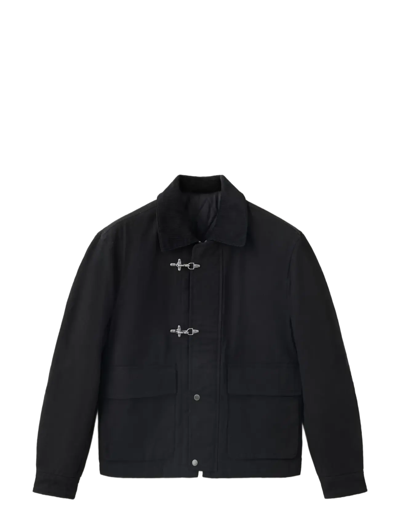 Mango - Padded jacket with metal fastenings - höstjackor - open grey - 1
