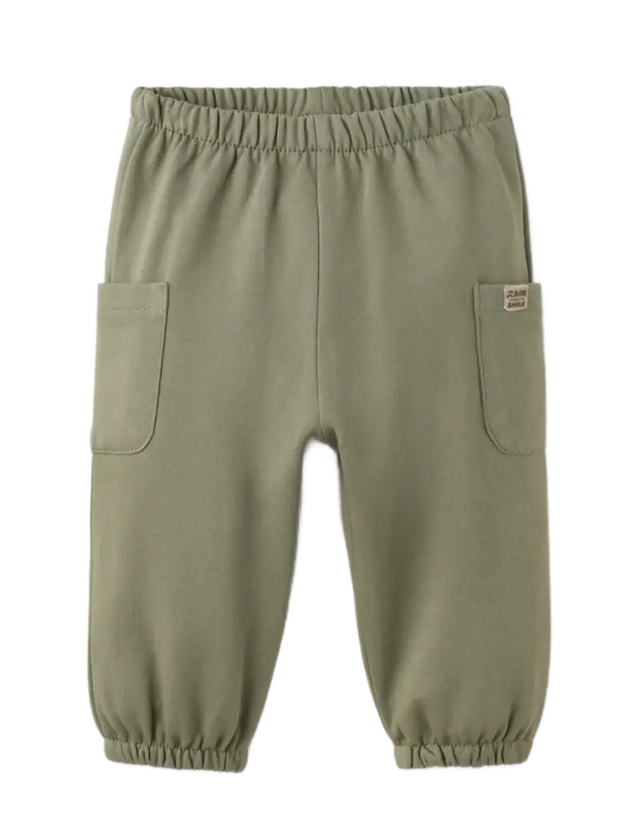 Mango Cotton joggers with label detail - Nederdelar - GREEN / green