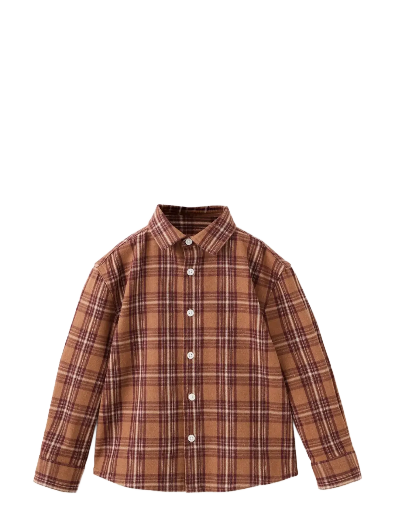 Mango 100% cotton checked shirt - Skjorter - RUST - COPPER / brown