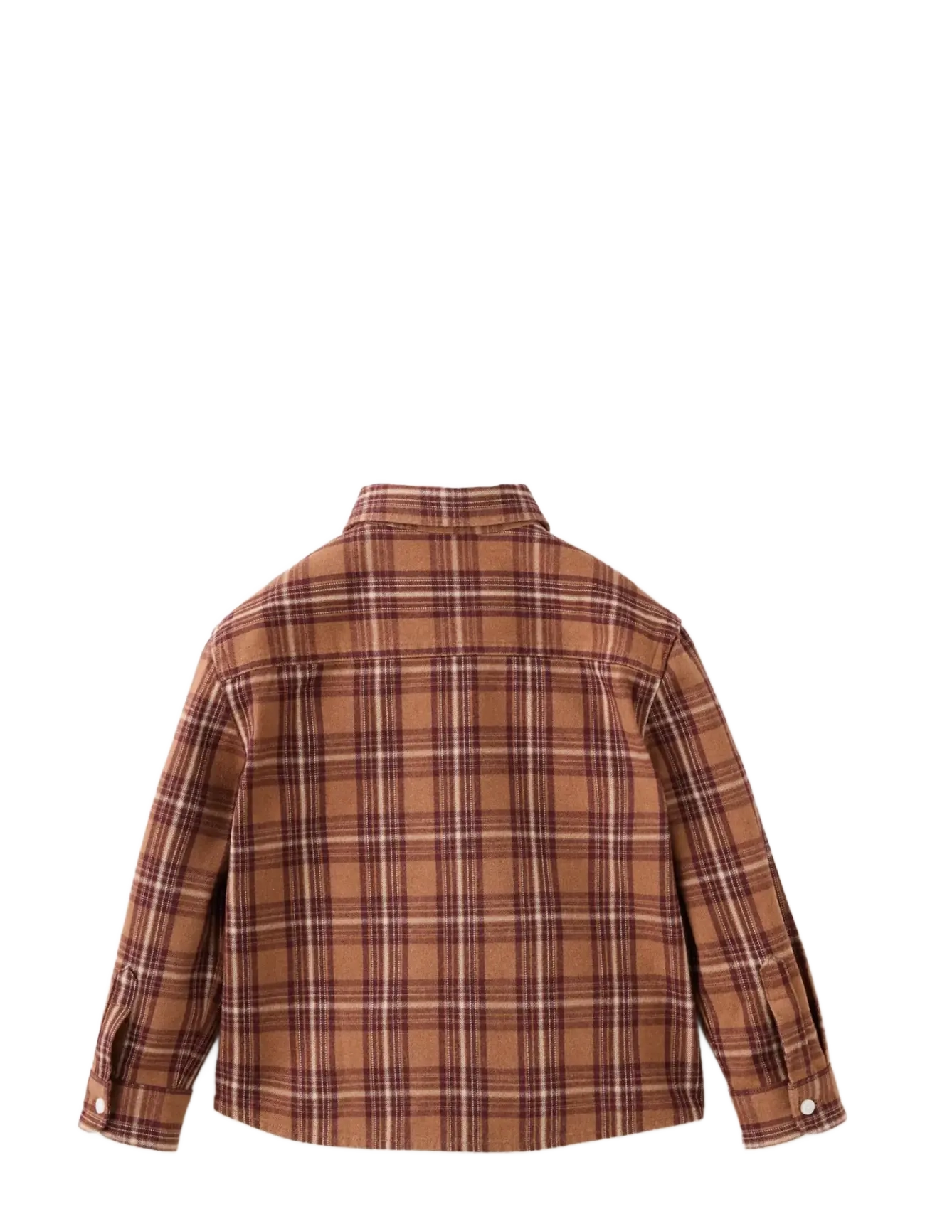 Mango - 100% cotton checked shirt - rust - copper - 1