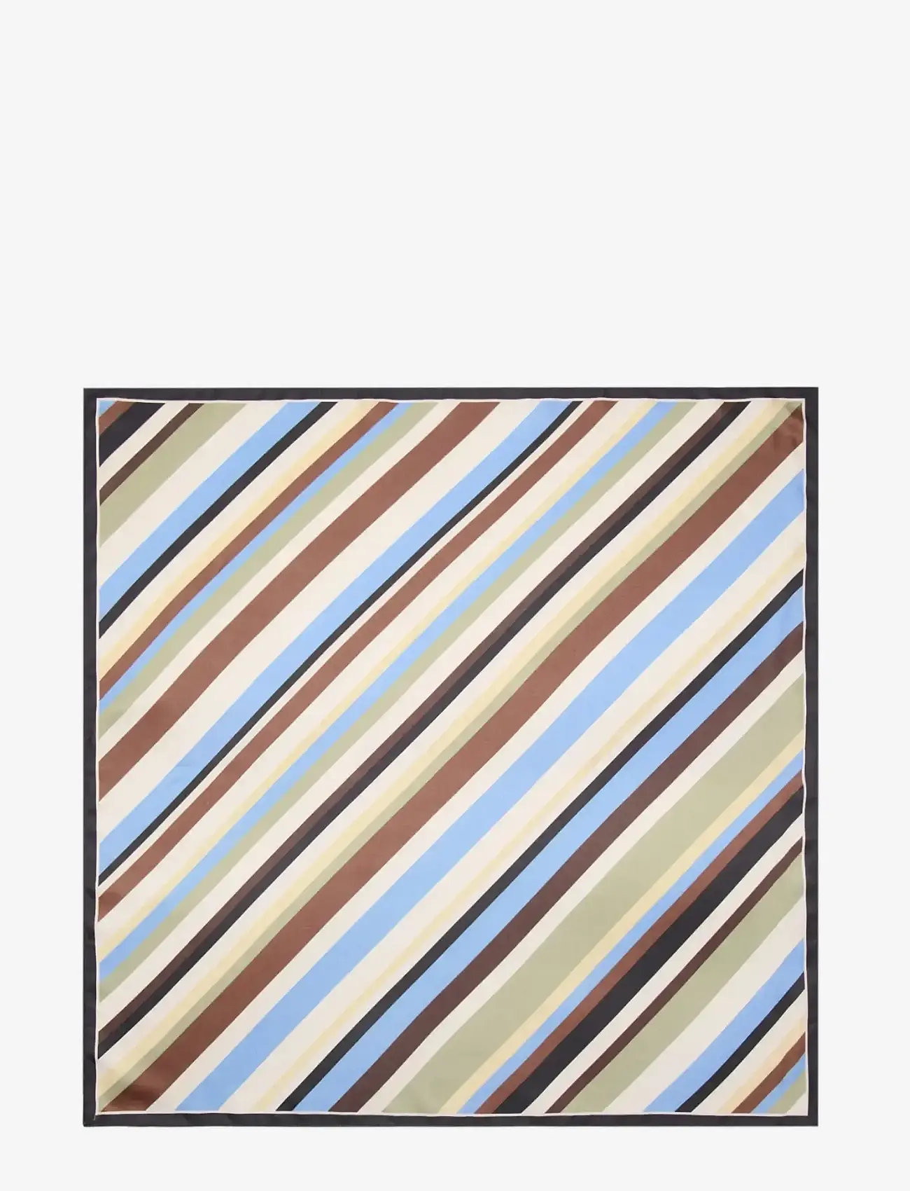 Mango - Striped printed scarf - tynde tørklæder - green - 0