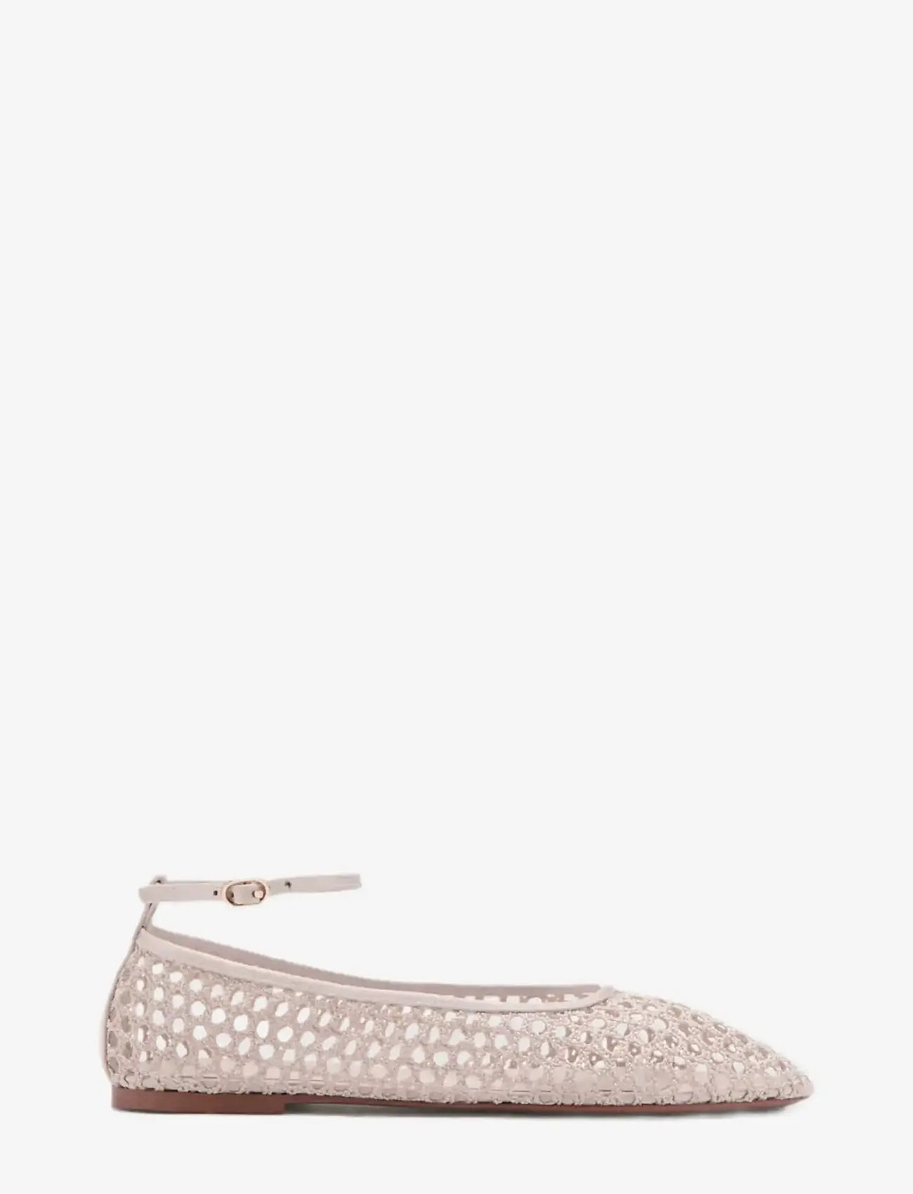 Mango - Crochet ankle strap ballerinas - særlige begivenheder - lt-pastel pink - 0
