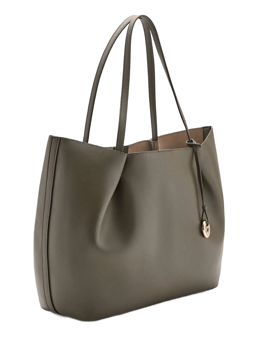 Mango - Large shopper bag - shoppingväskor - beige - khaki - 1