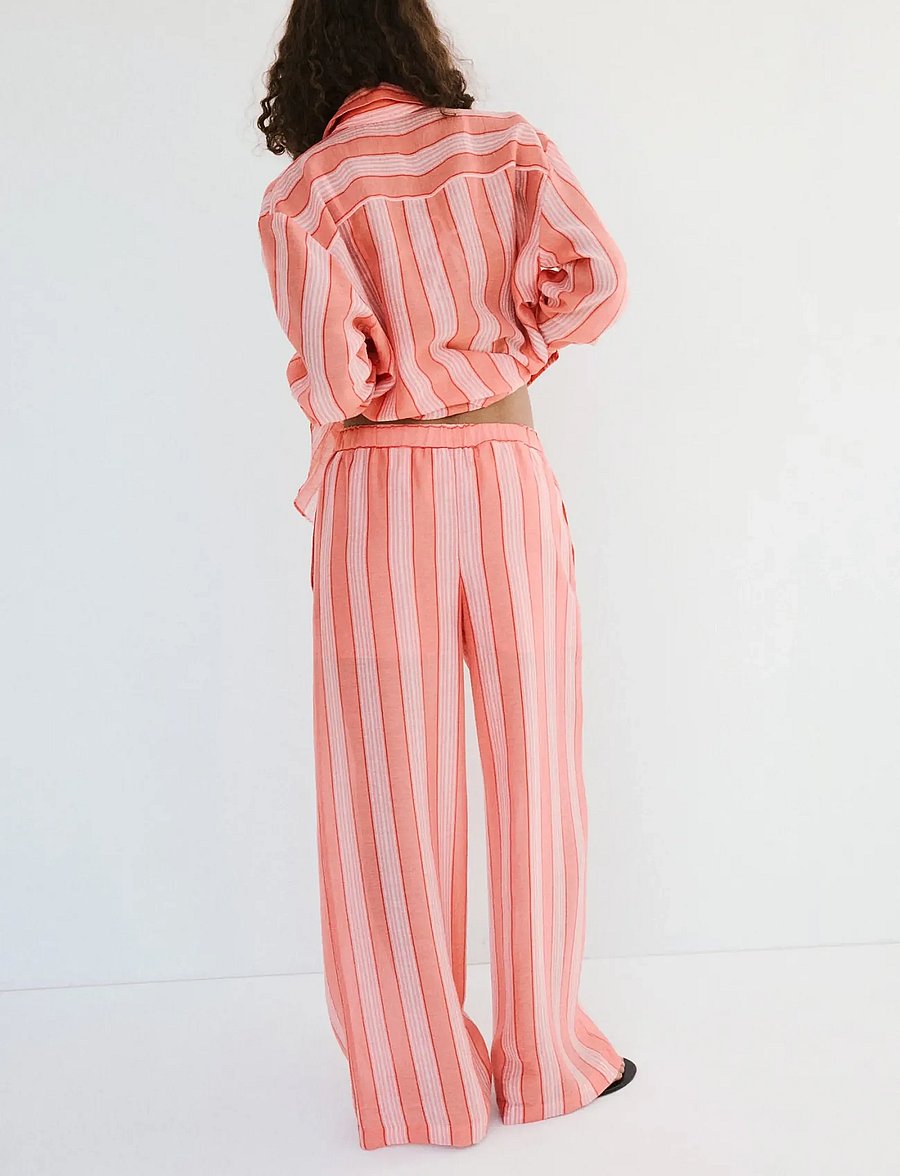 Mango - Straight striped trousers - bukser med lige ben - orange - 2