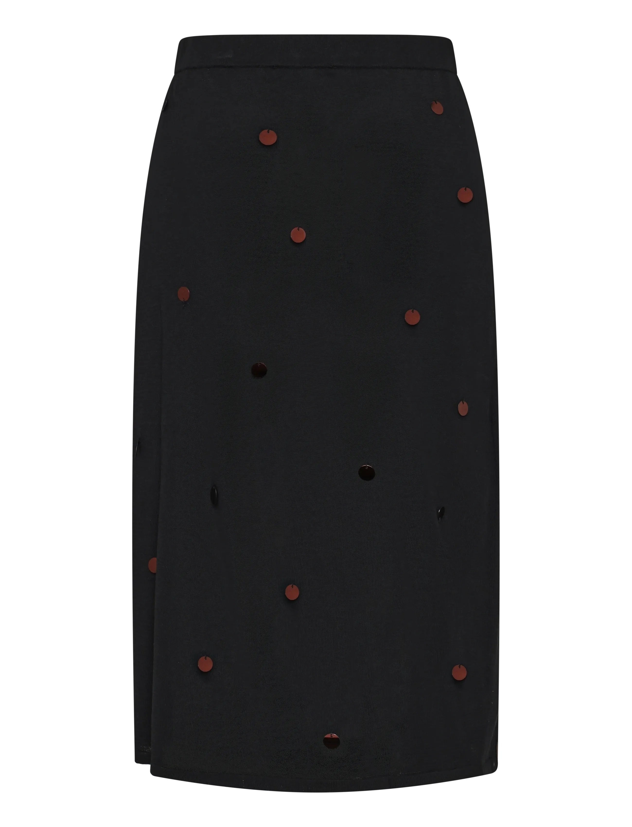 Mango - Midi sequin knit skirt - paillet nederdele - black - 2