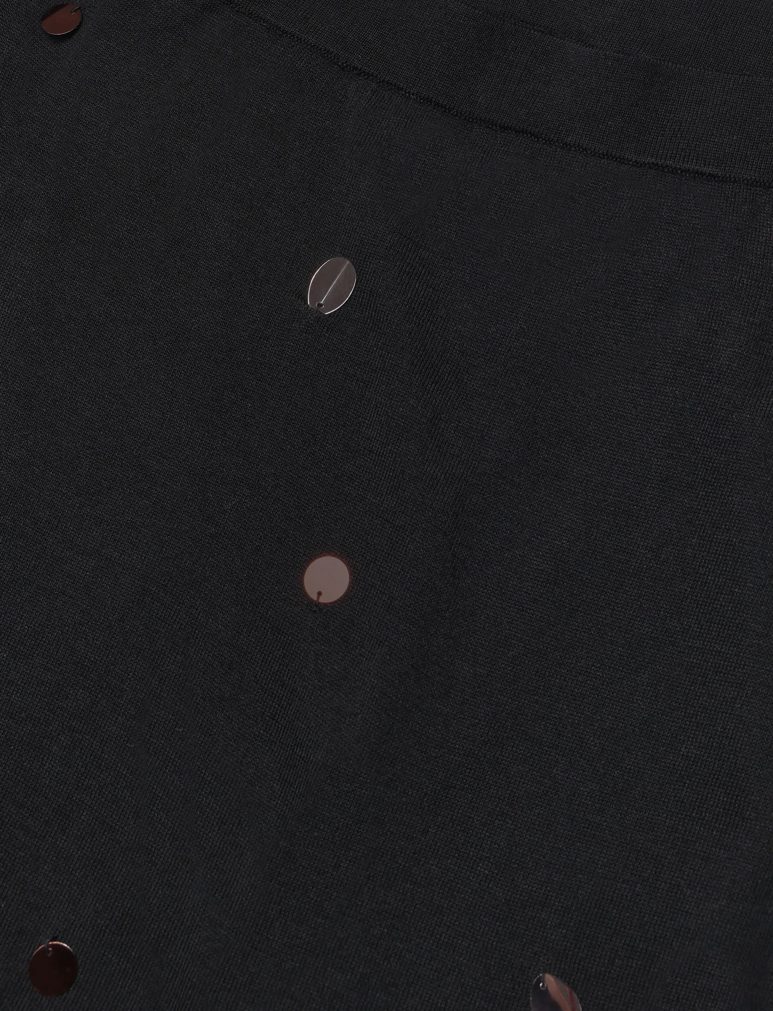 Mango - Midi sequin knit skirt - paillet nederdele - black - 4