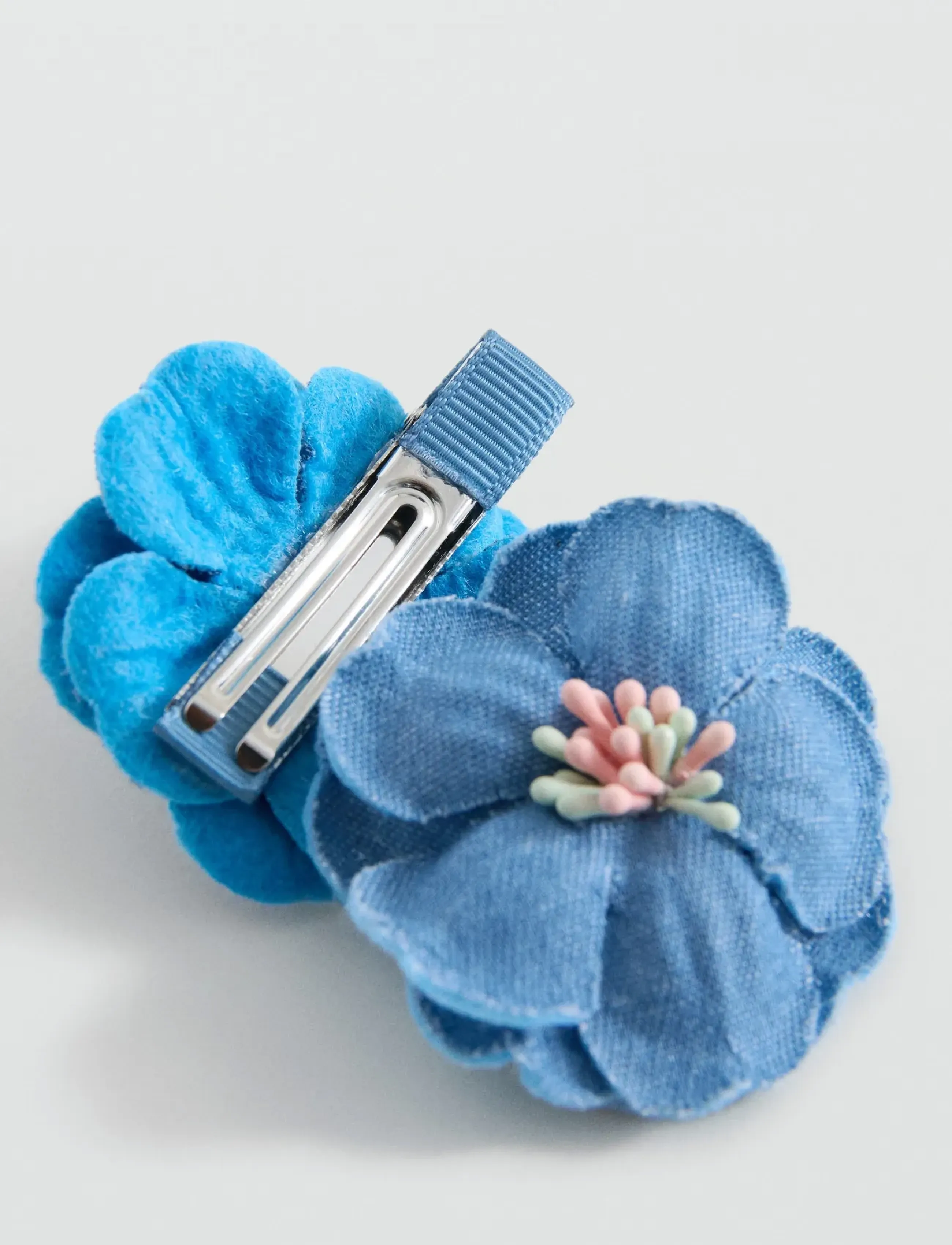 Mango - Pack of 2 flower hair clips - hårklämmor - medium blue - 1