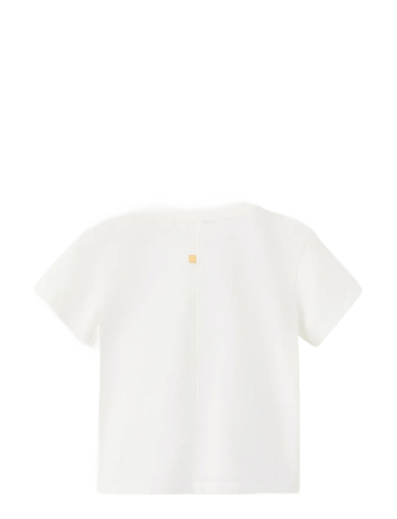 Mango - Printed cotton-blend t-shirt - kortærmede t-shirts - white - 1