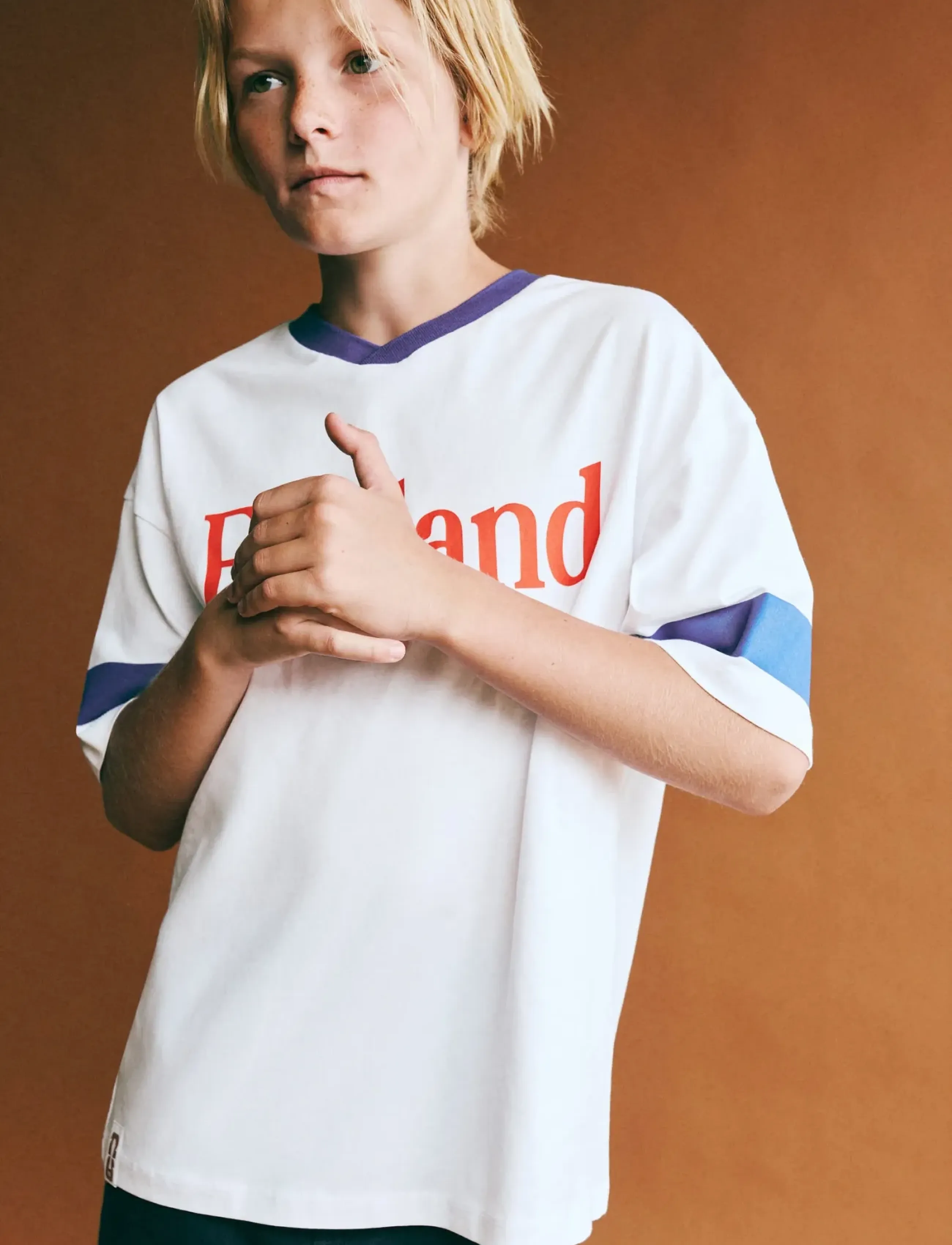 Mango England Football Shirt, 128, T-shirts, Weiß - Short-sleeved, Kinder