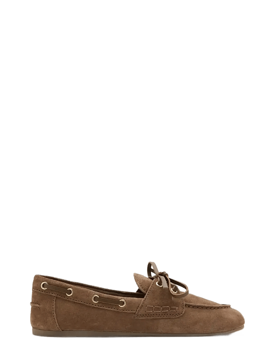 Mango - Suede deck shoe - seglarskor - brown - 0