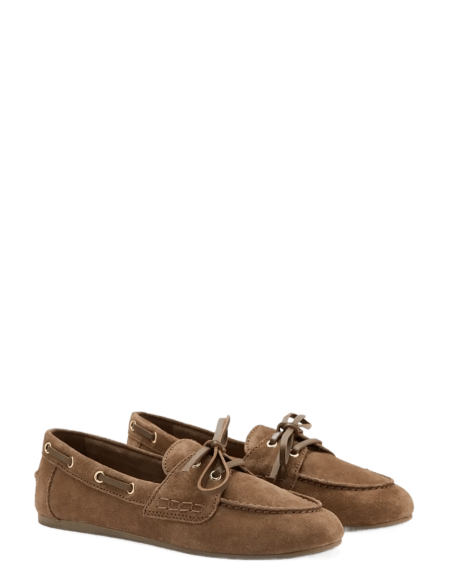 Mango - Suede deck shoe - seglarskor - brown - 1
