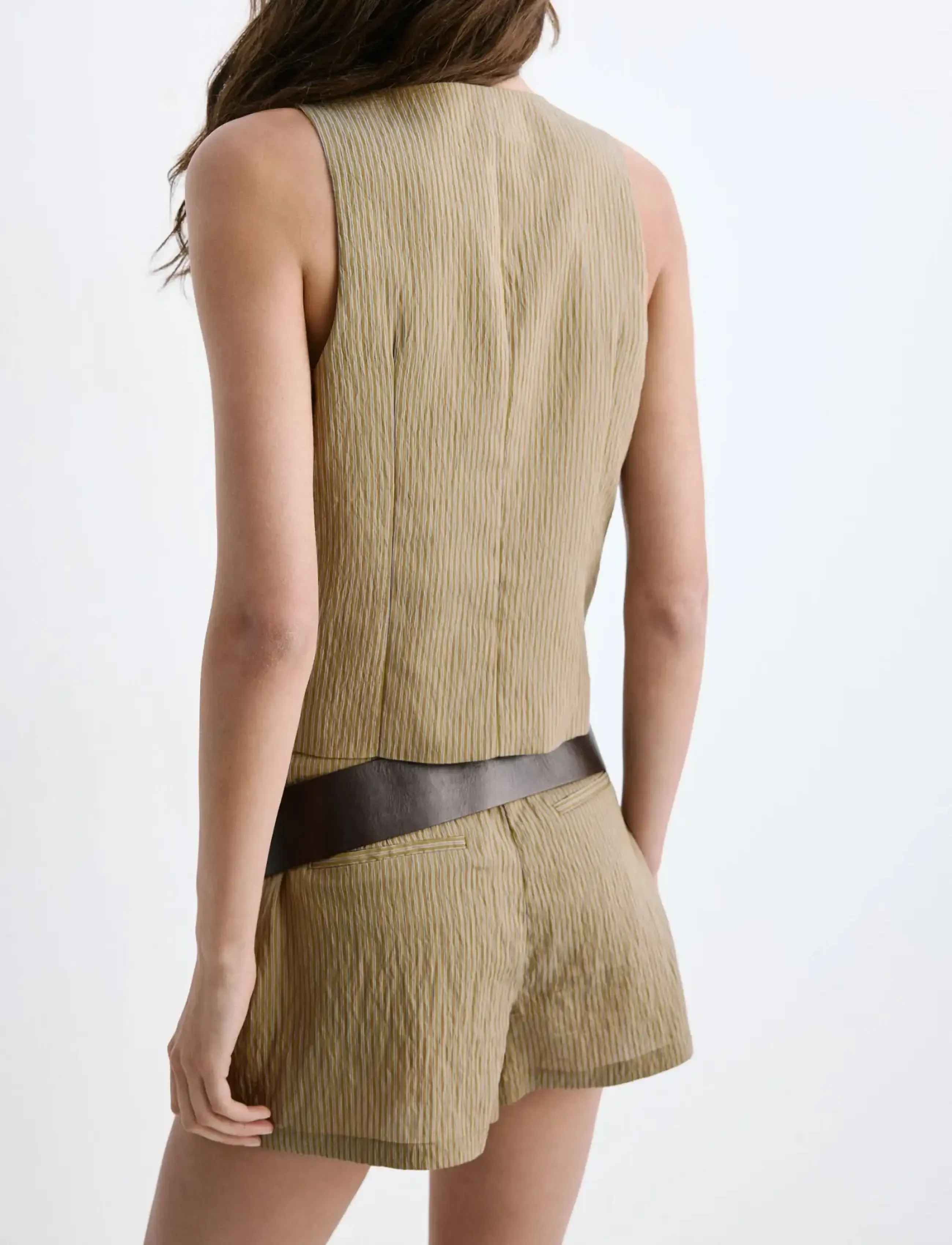 Mango - Alamar striped gilet - green - 2